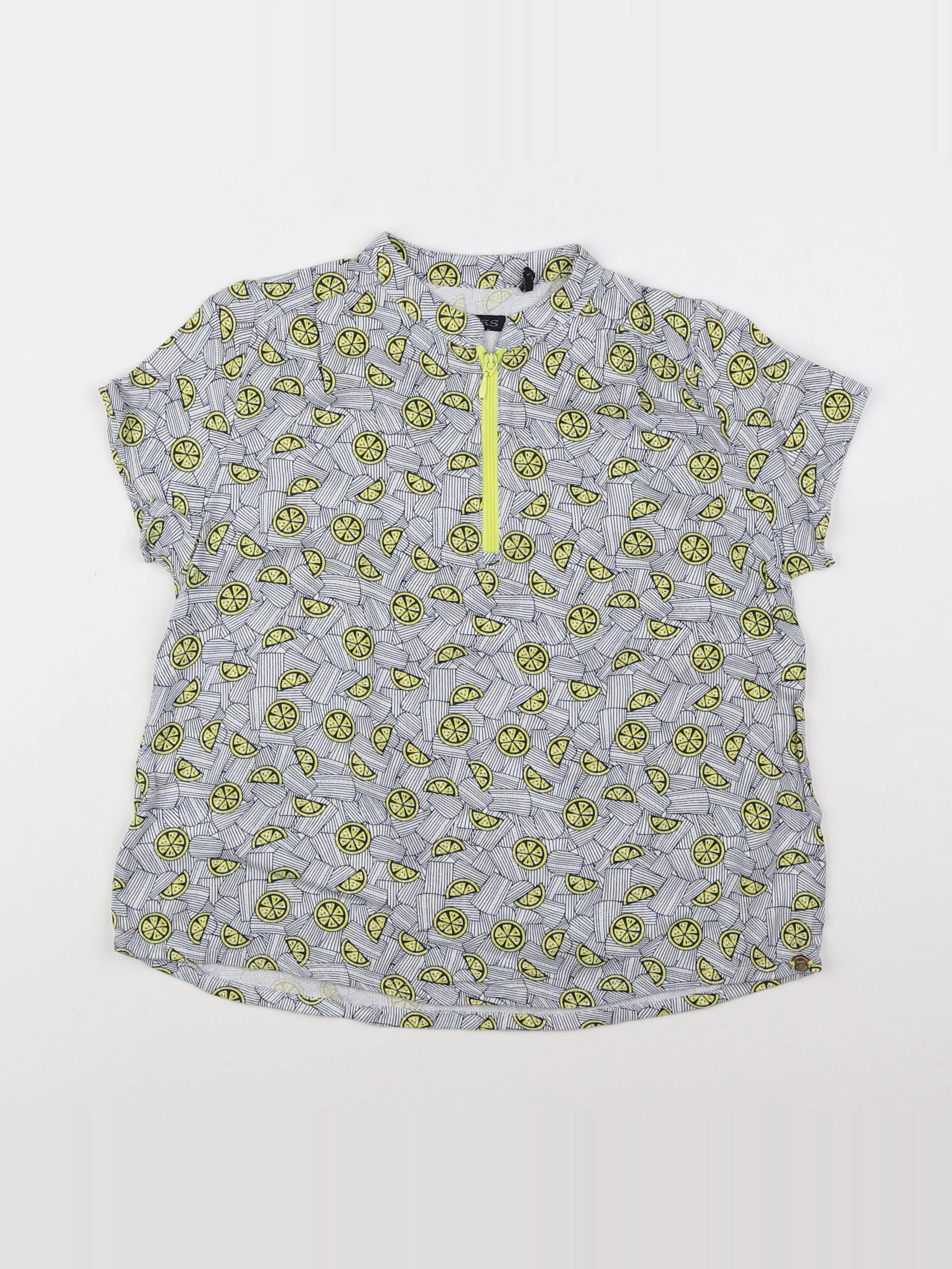 IKKS - blouse bleu, jaune - 8 ans