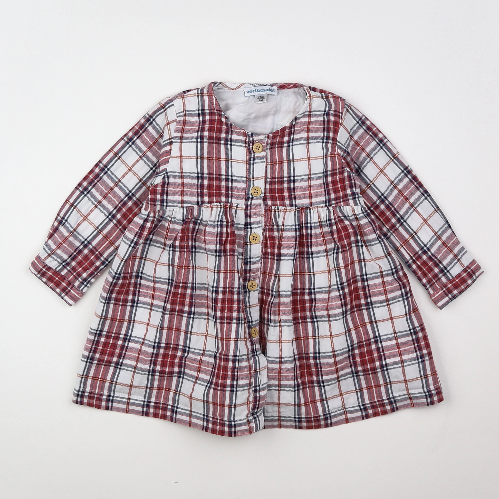 Vertbaudet - robe multicolore - 9 mois