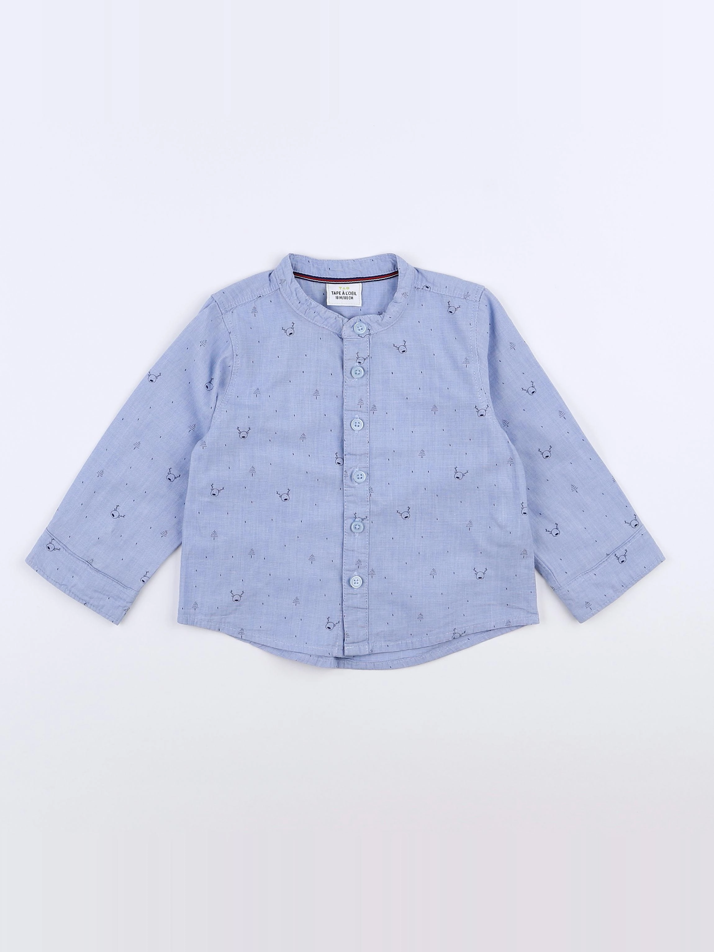 Tape à l'oeil - chemise bleu - 18 mois