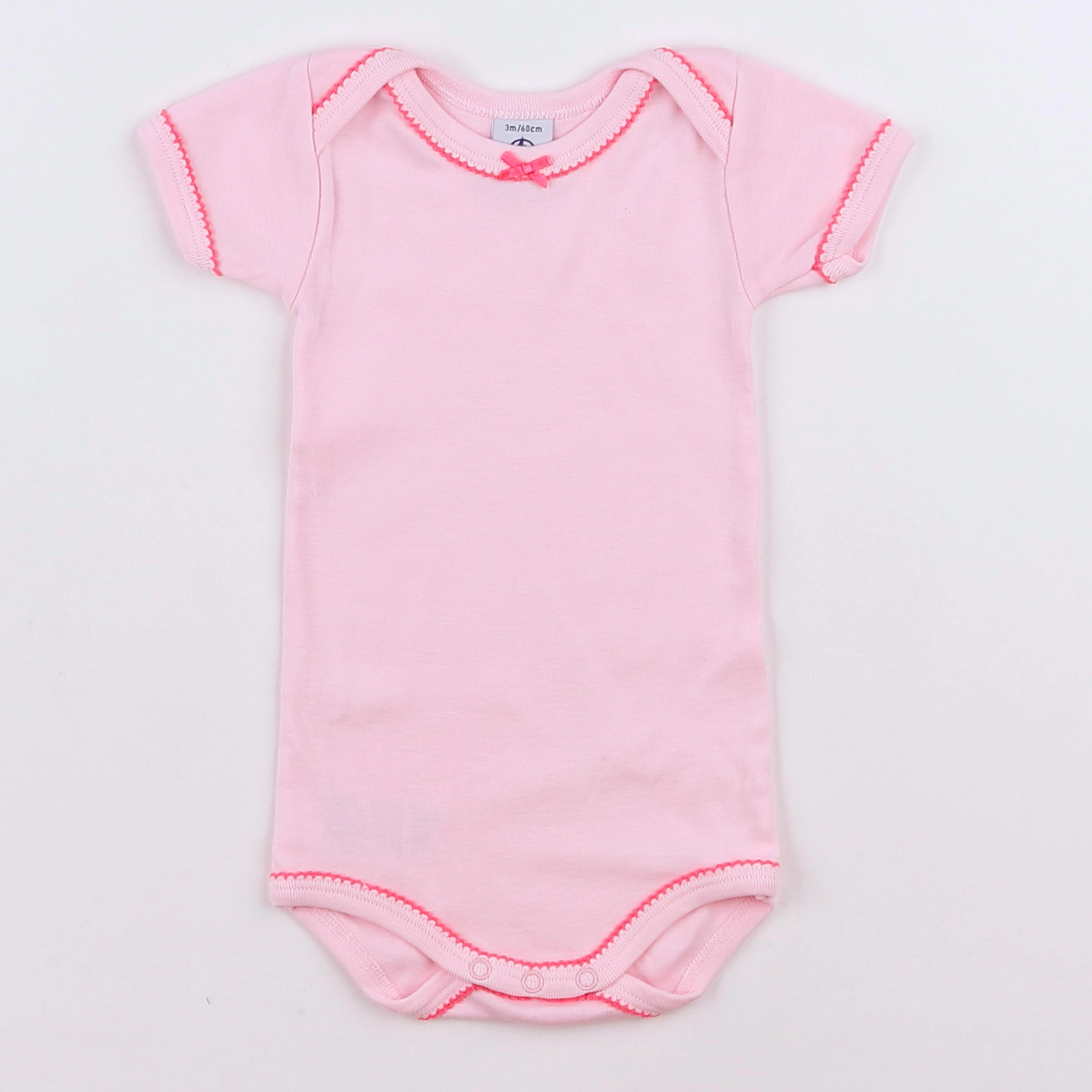 Petit Bateau - body rose - 3 mois
