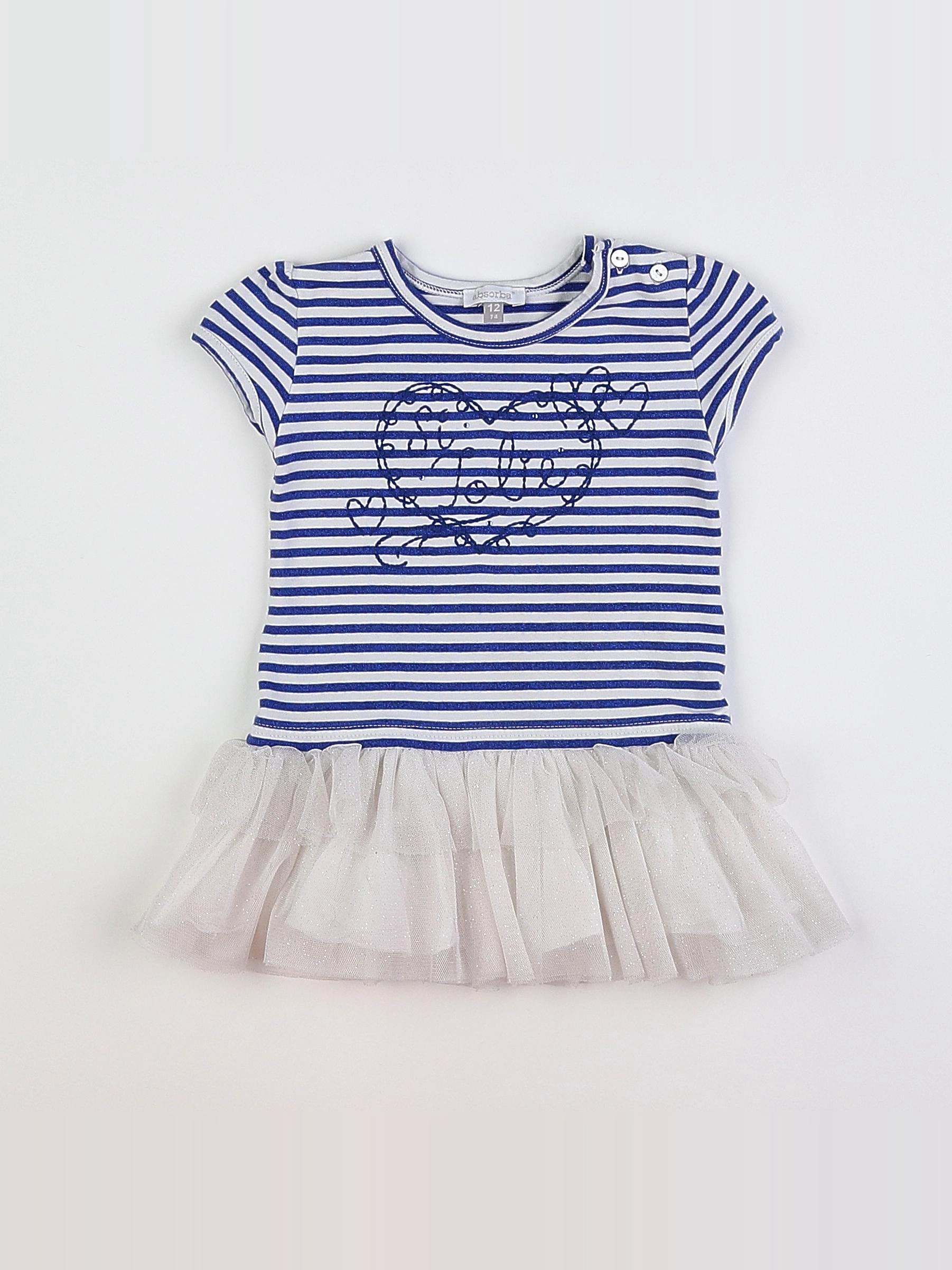 Absorba - robe bleu - 12 mois