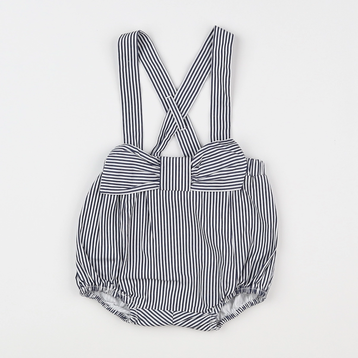 Jacadi - bloomer blanc, bleu - 6 mois
