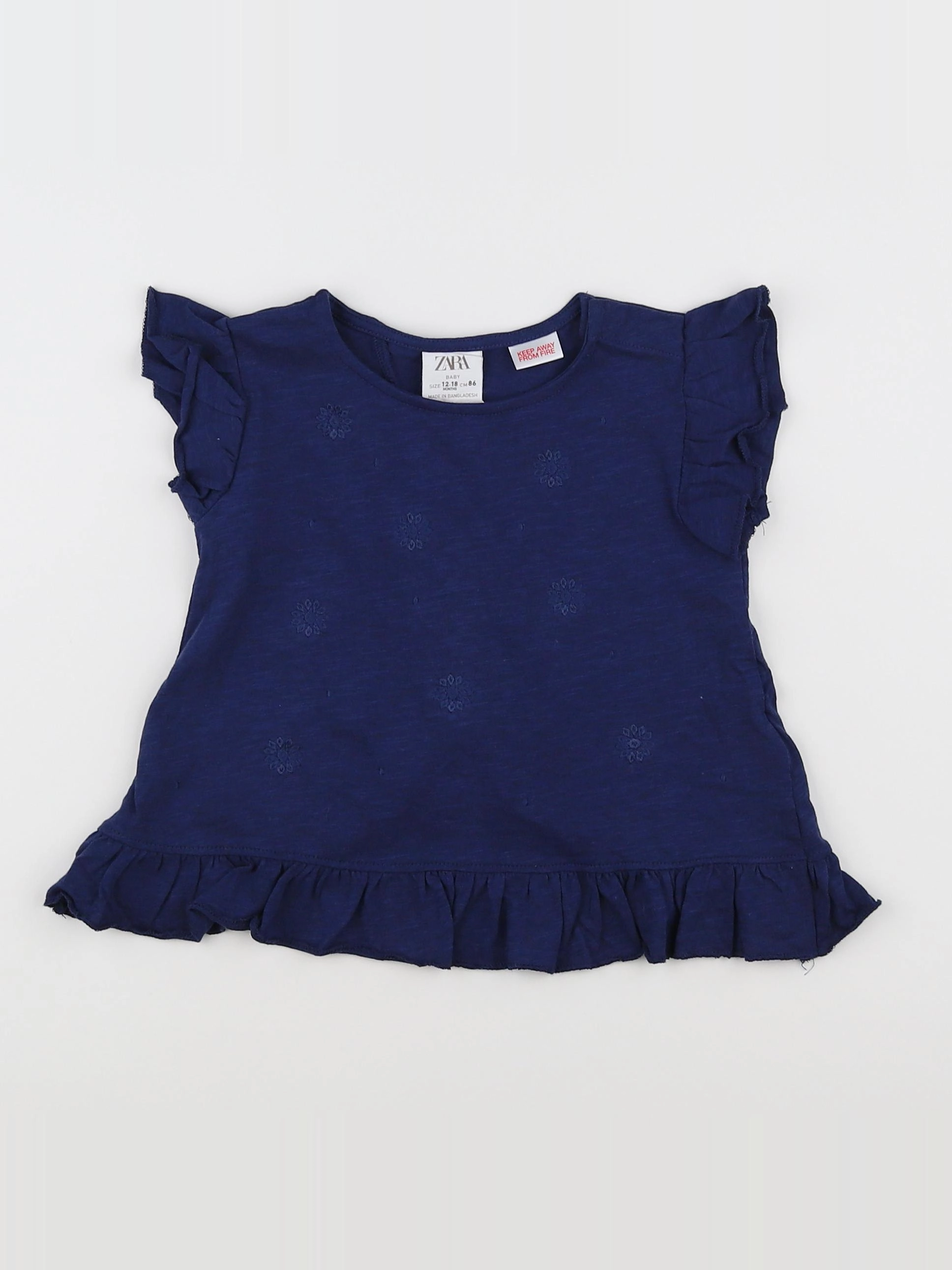 Zara - robe bleu (état neuf) - 12/18 mois