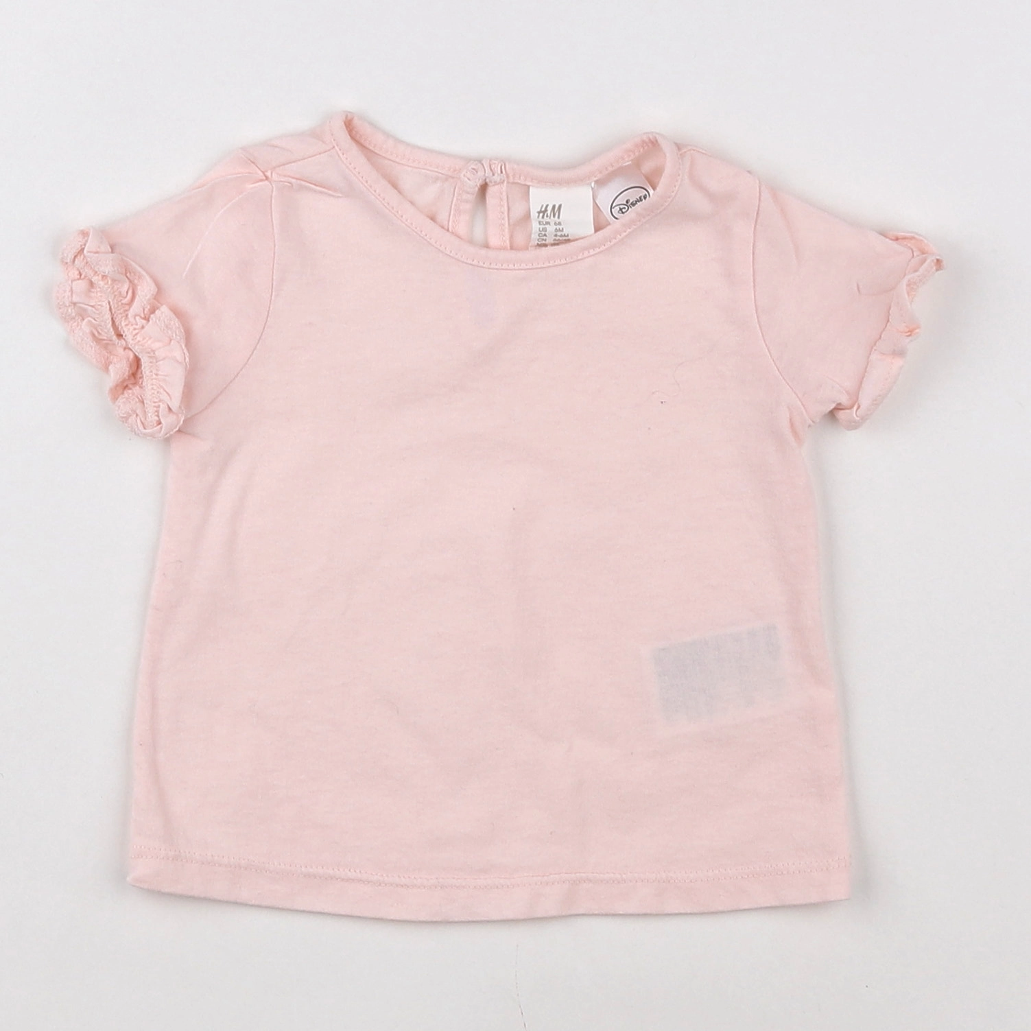 H&M - tee-shirt rose - 6 mois