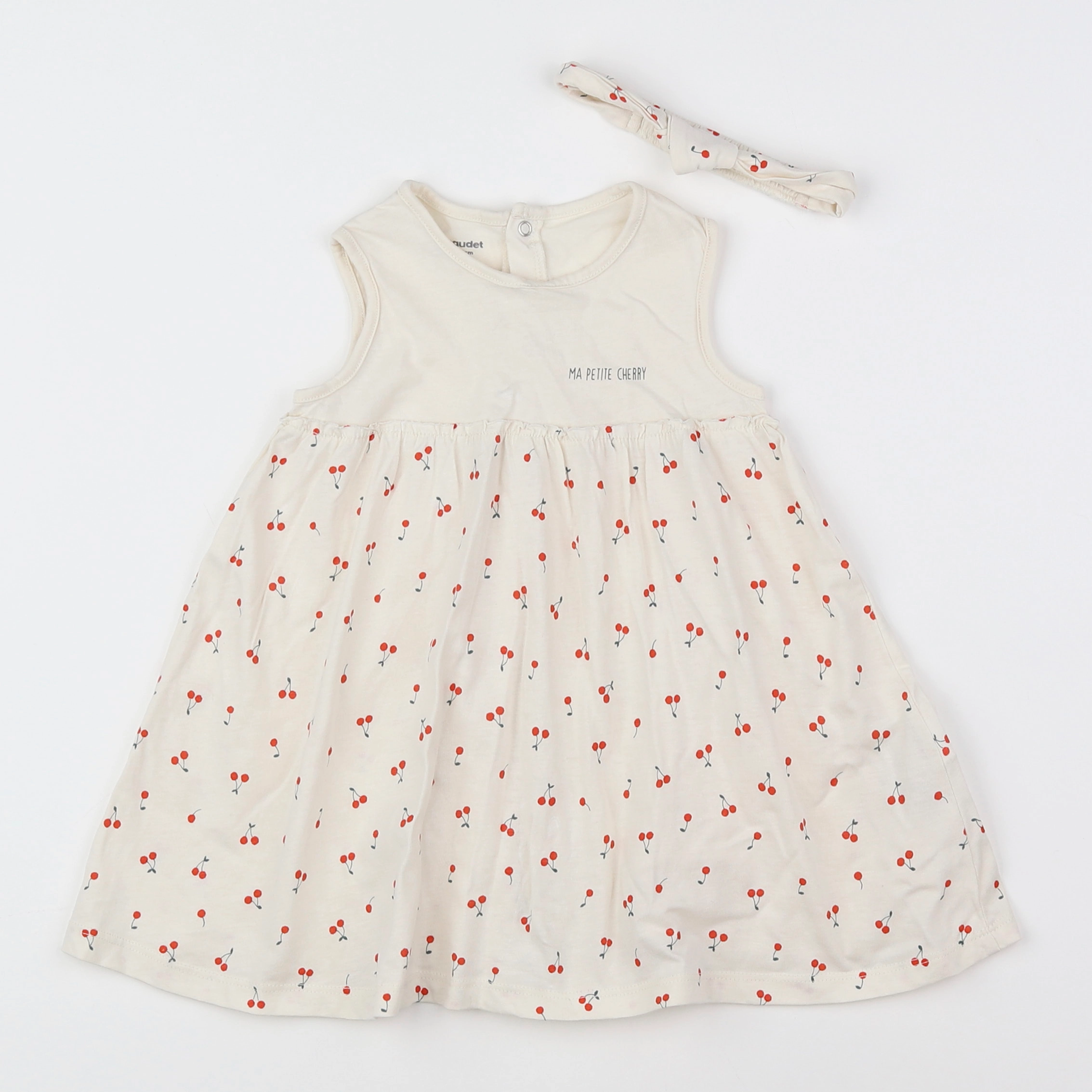 Vertbaudet - robe beige - 12 mois