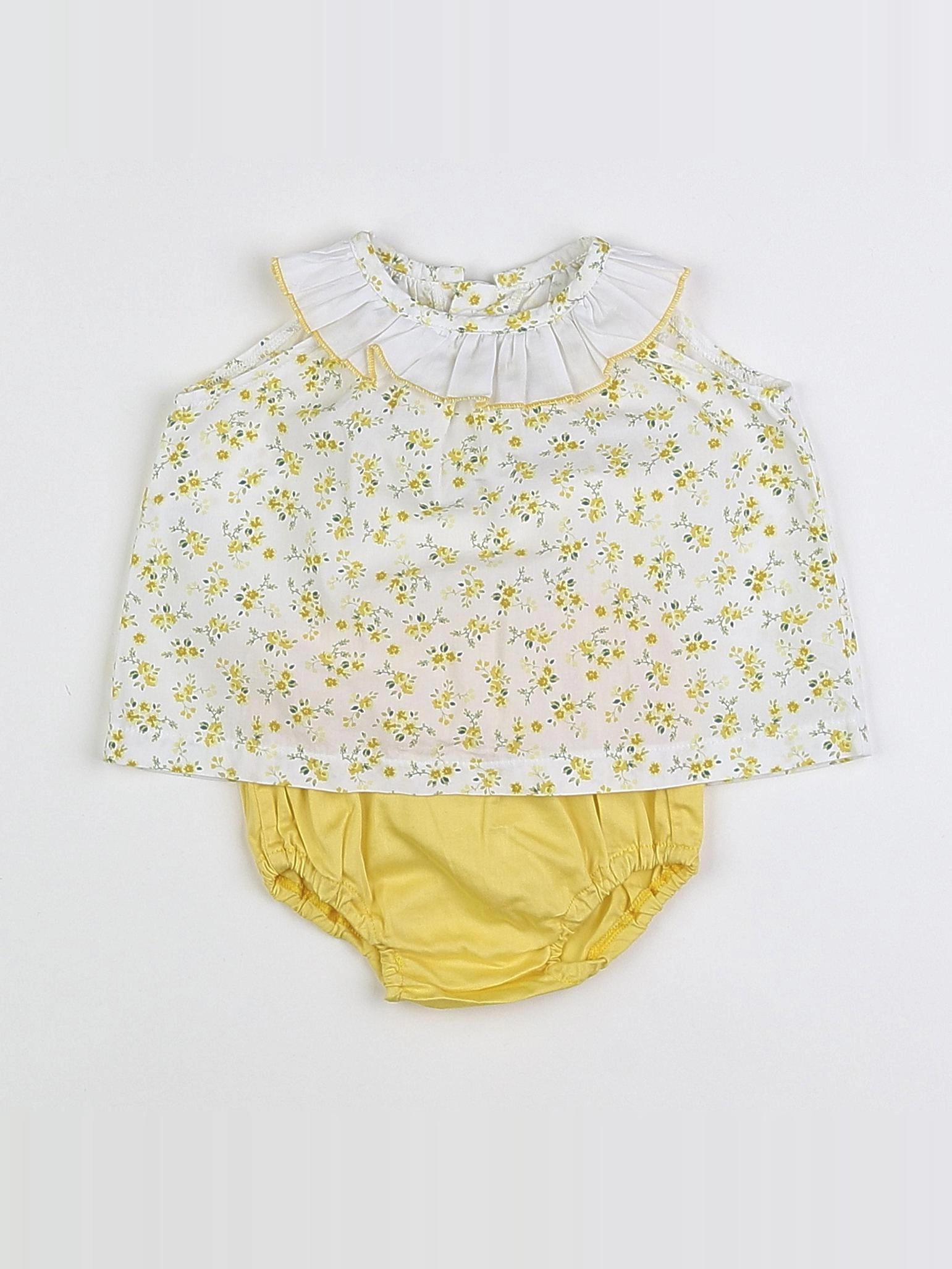 Lola Palacios - ensemble blanc, jaune - 6 mois