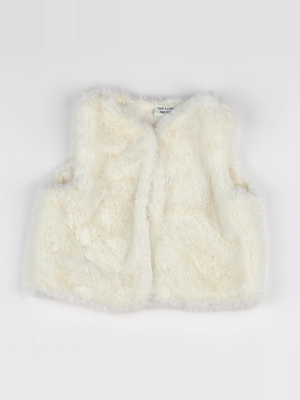 Tape à l'oeil - gilet blanc - 12 mois