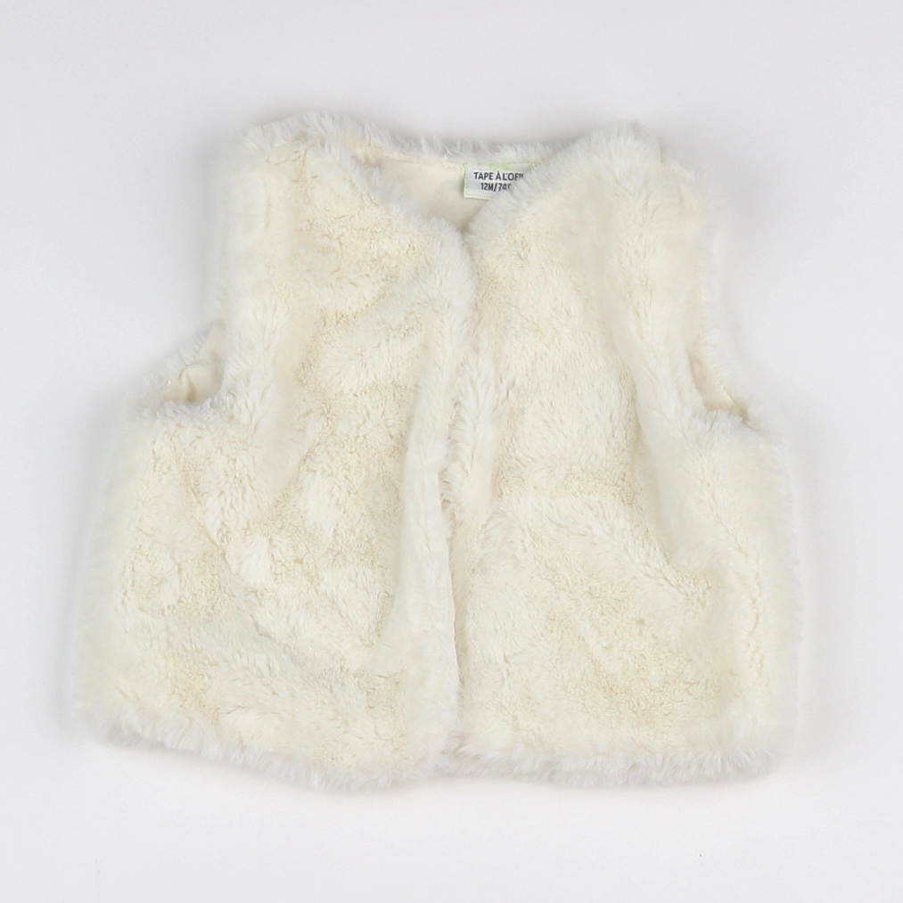 Tape à l'oeil - gilet blanc - 12 mois