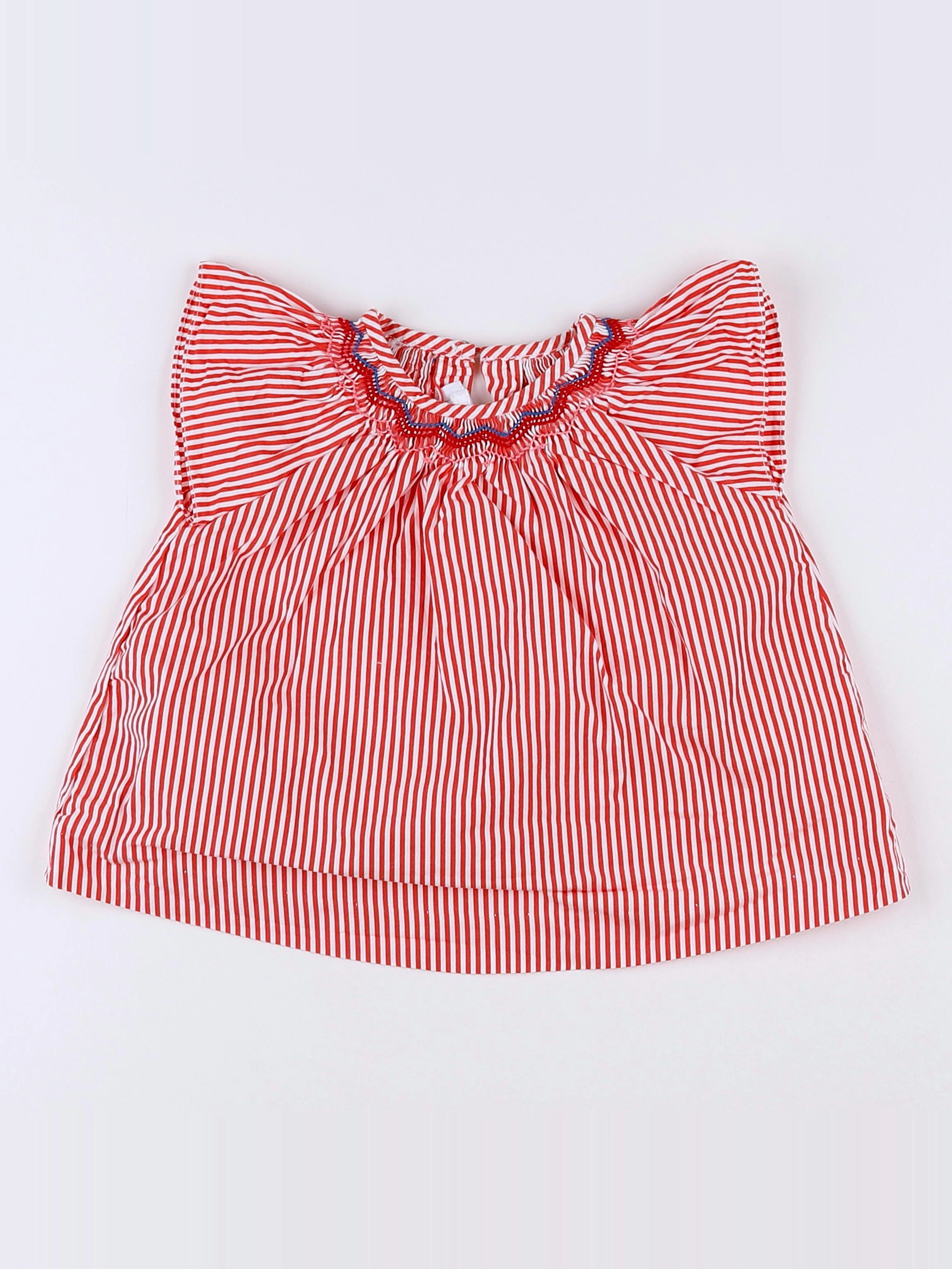 Jacadi - blouse rouge - 12 mois
