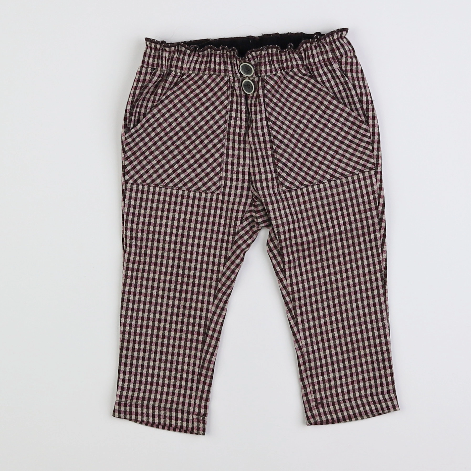 Zara - pantalon gris,violet - 12/9 mois