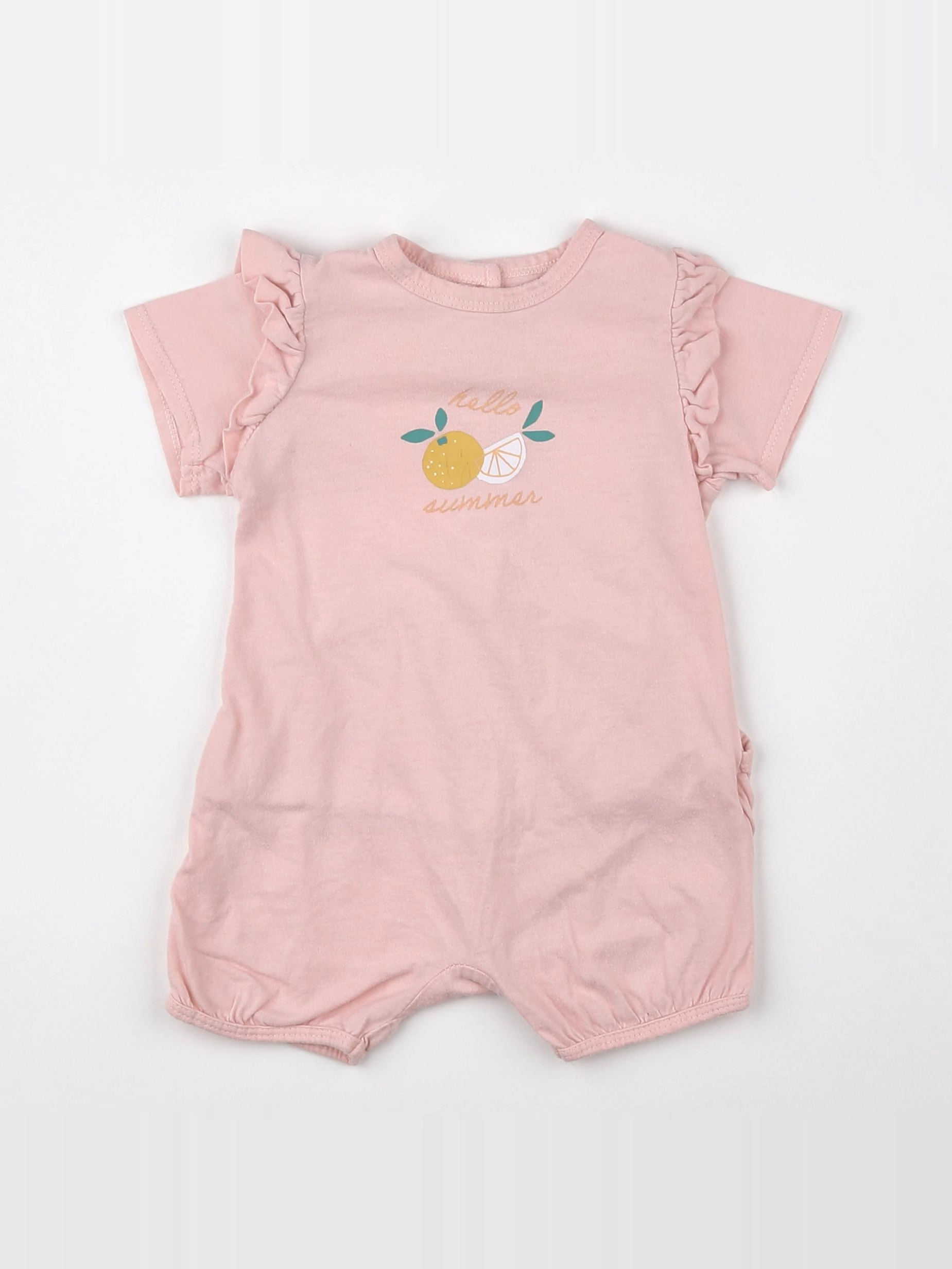 Vertbaudet - combinaison rose - 9 mois