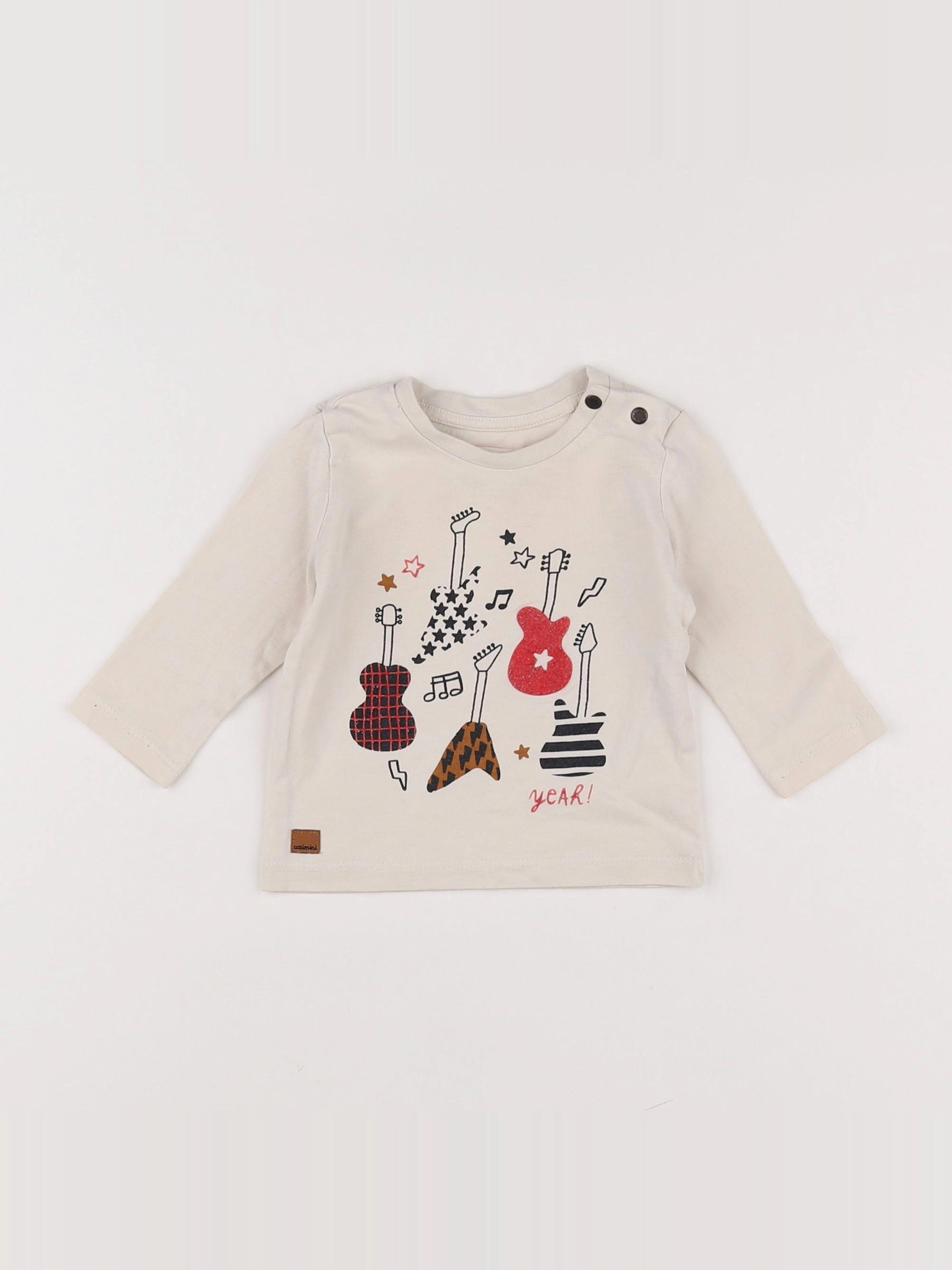 Catimini - tee-shirt beige - 6 mois