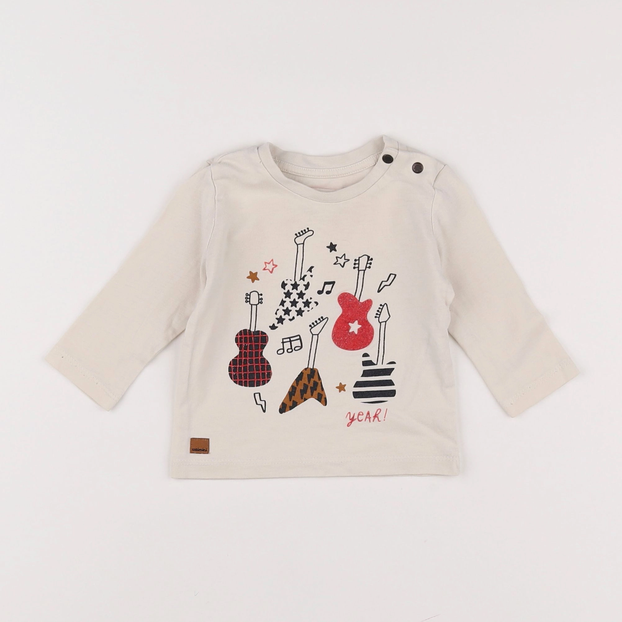 Catimini - tee-shirt beige - 6 mois