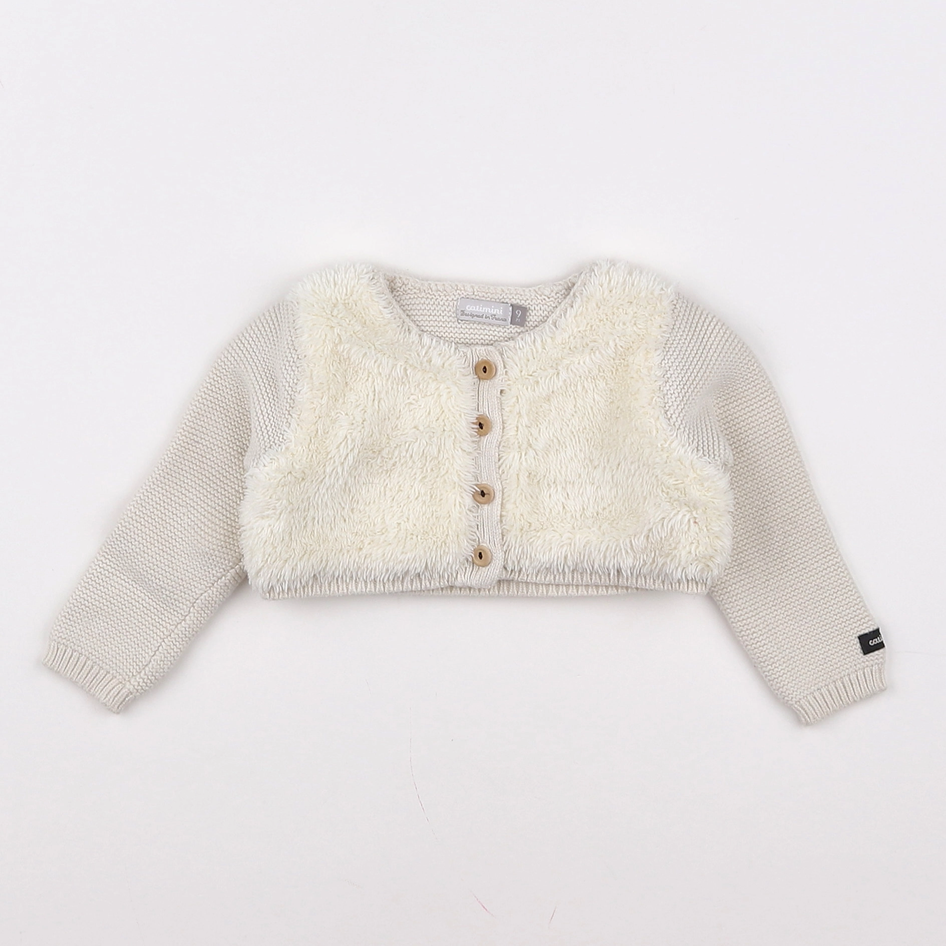 Catimini - gilet beige - 9 mois