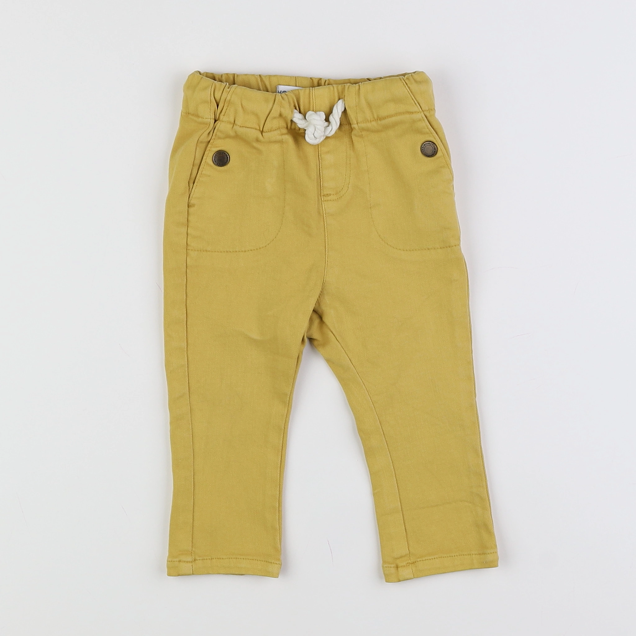 Vertbaudet - pantalon jaune - 6 mois