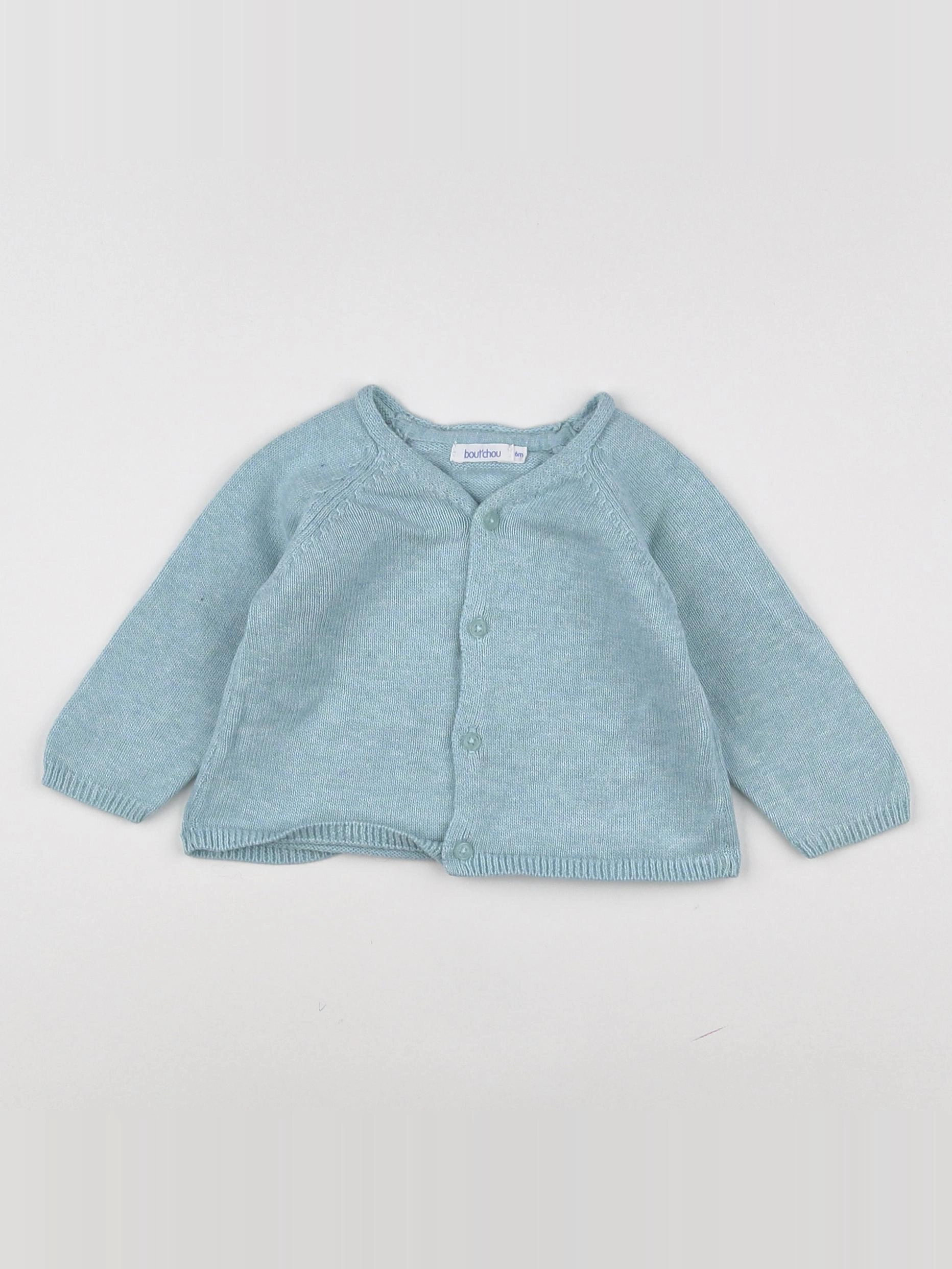 Boutchou - gilet bleu - 6 mois