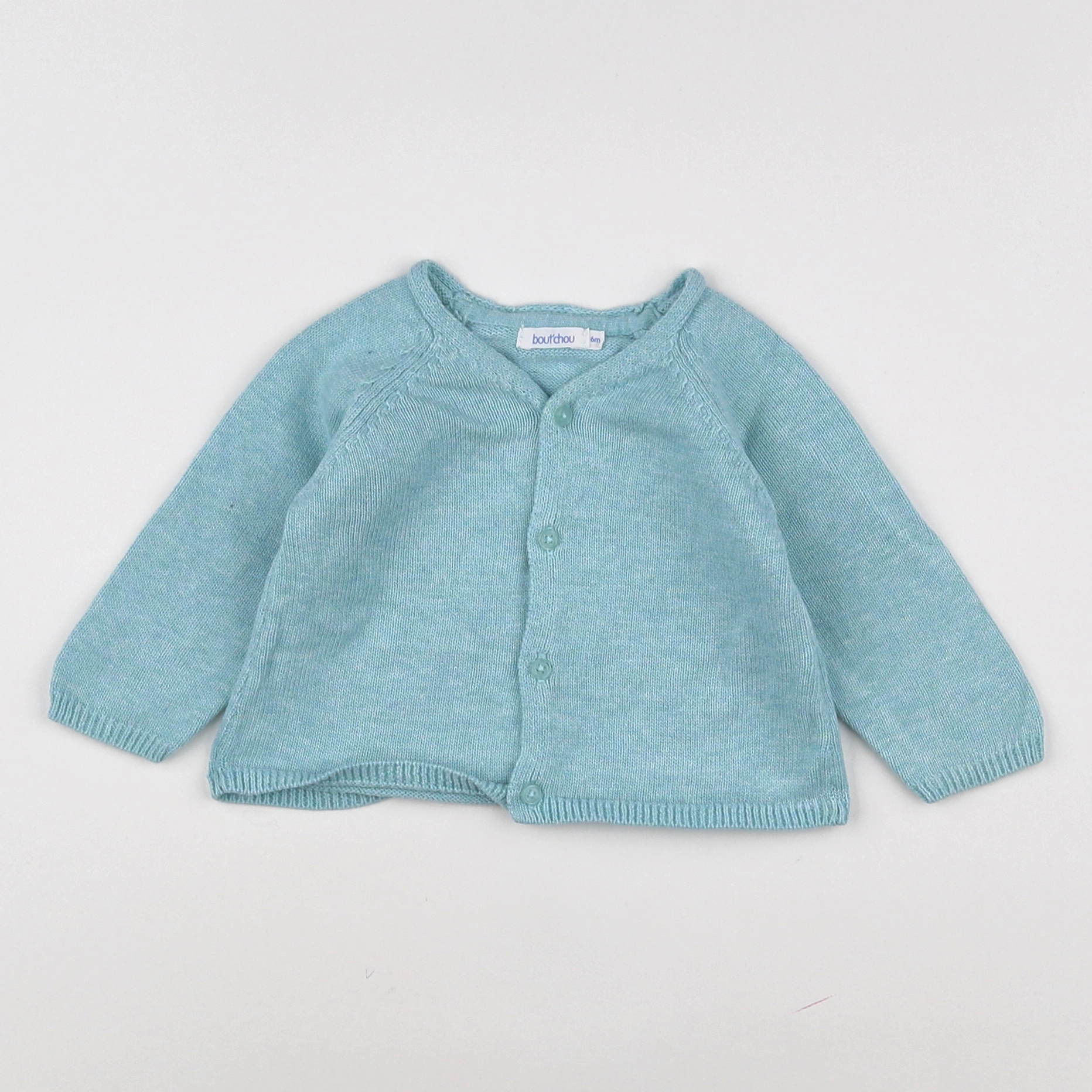 Boutchou - gilet bleu - 6 mois