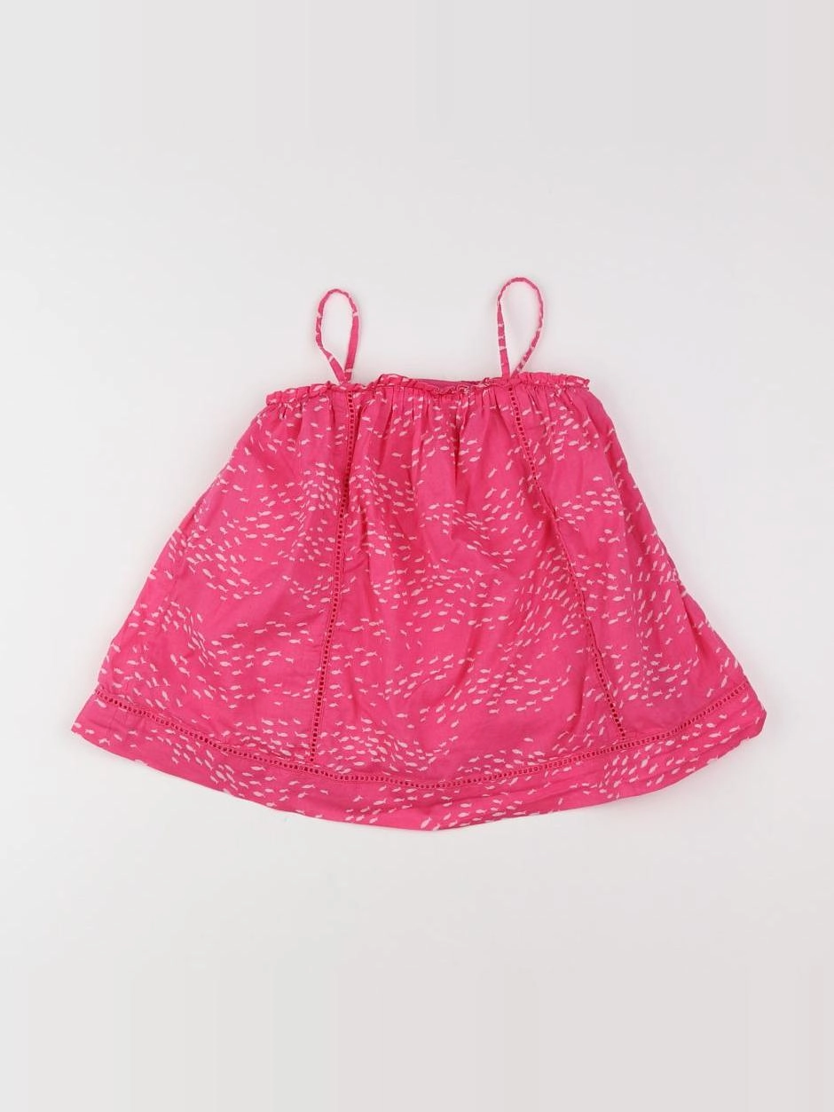 GAP - robe blanc, rose - 18 mois à 2 ans