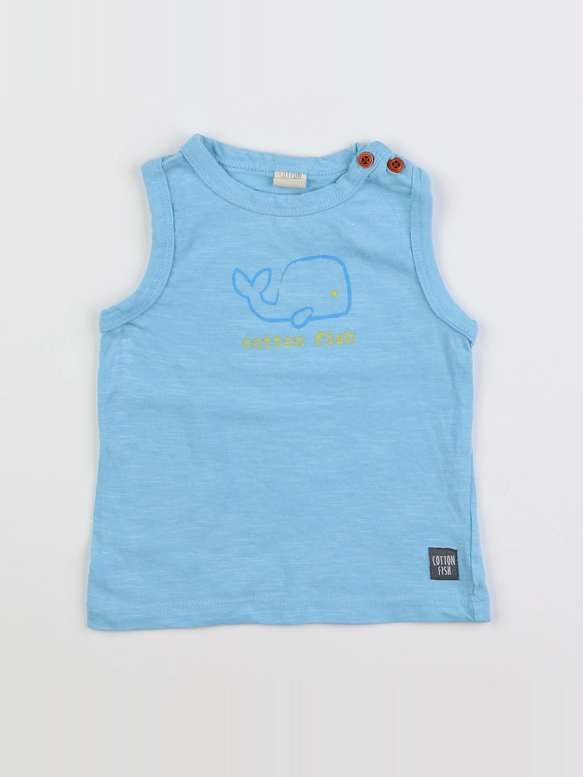 Cotton Fish - débardeur bleu - 9 mois