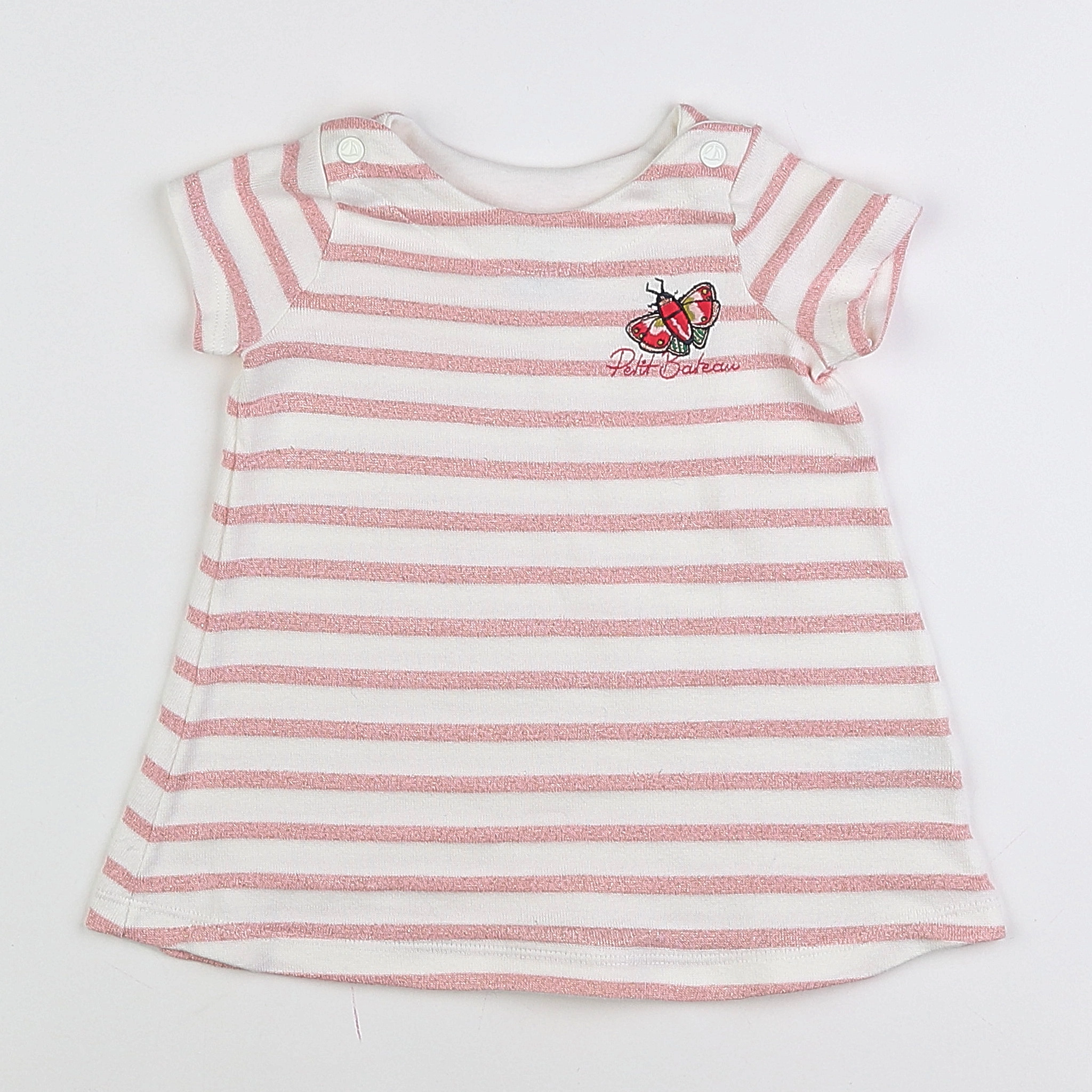 Petit Bateau - robe blanc - 6 mois