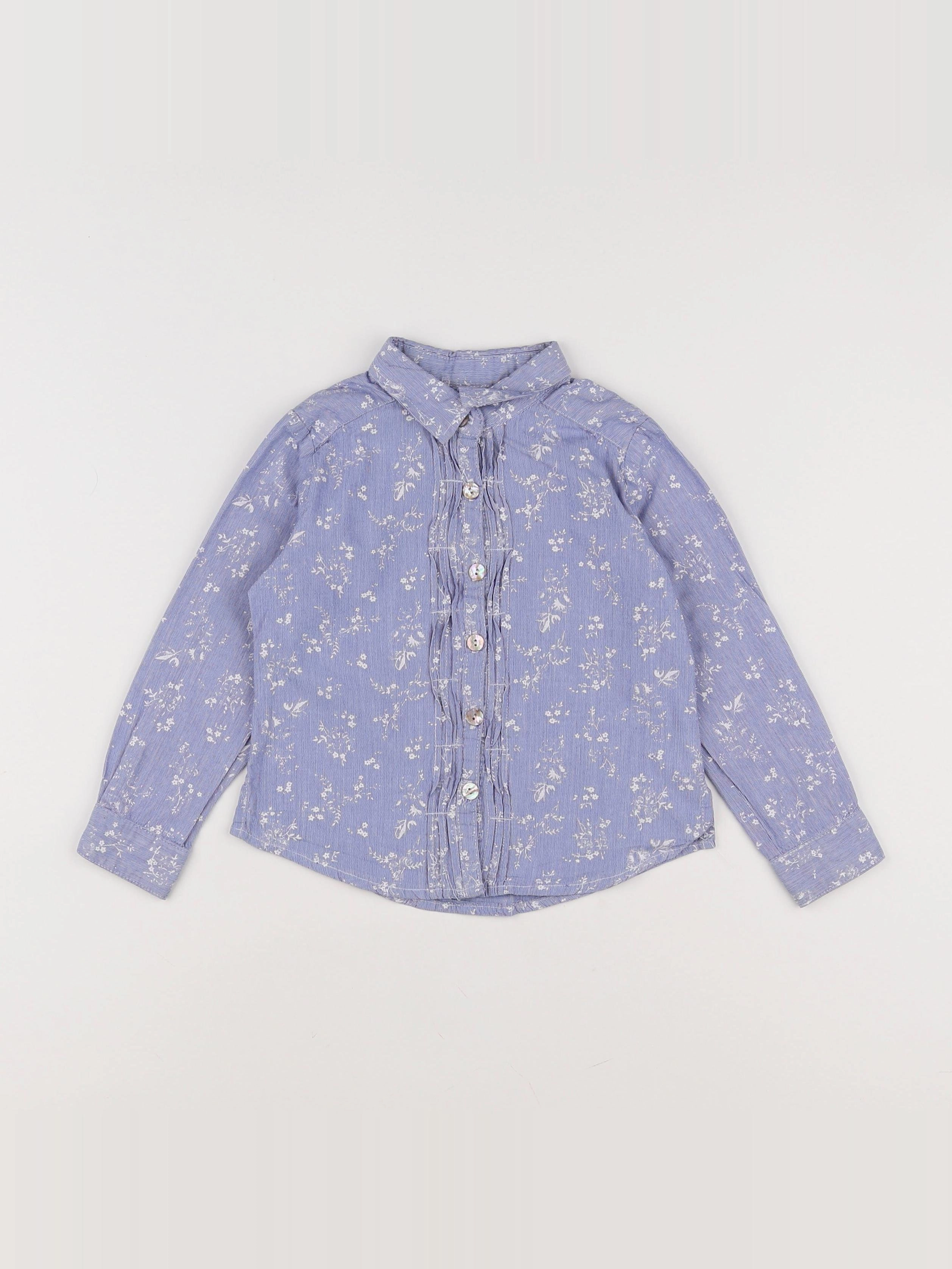 Buissonnière - blouse bleu, blanc - 18 mois
