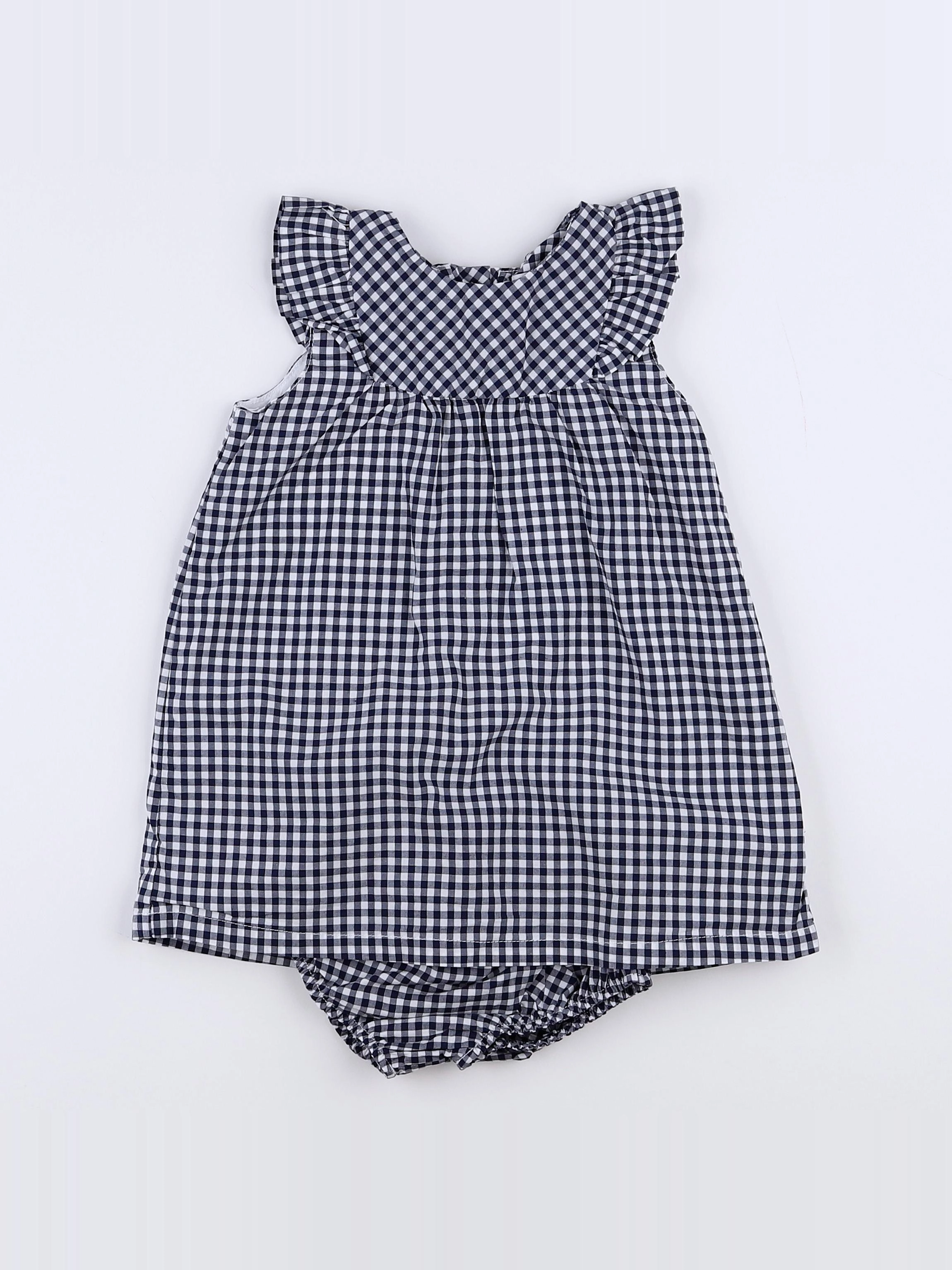 Cadet Rousselle - robe blanc, bleu - 12 mois