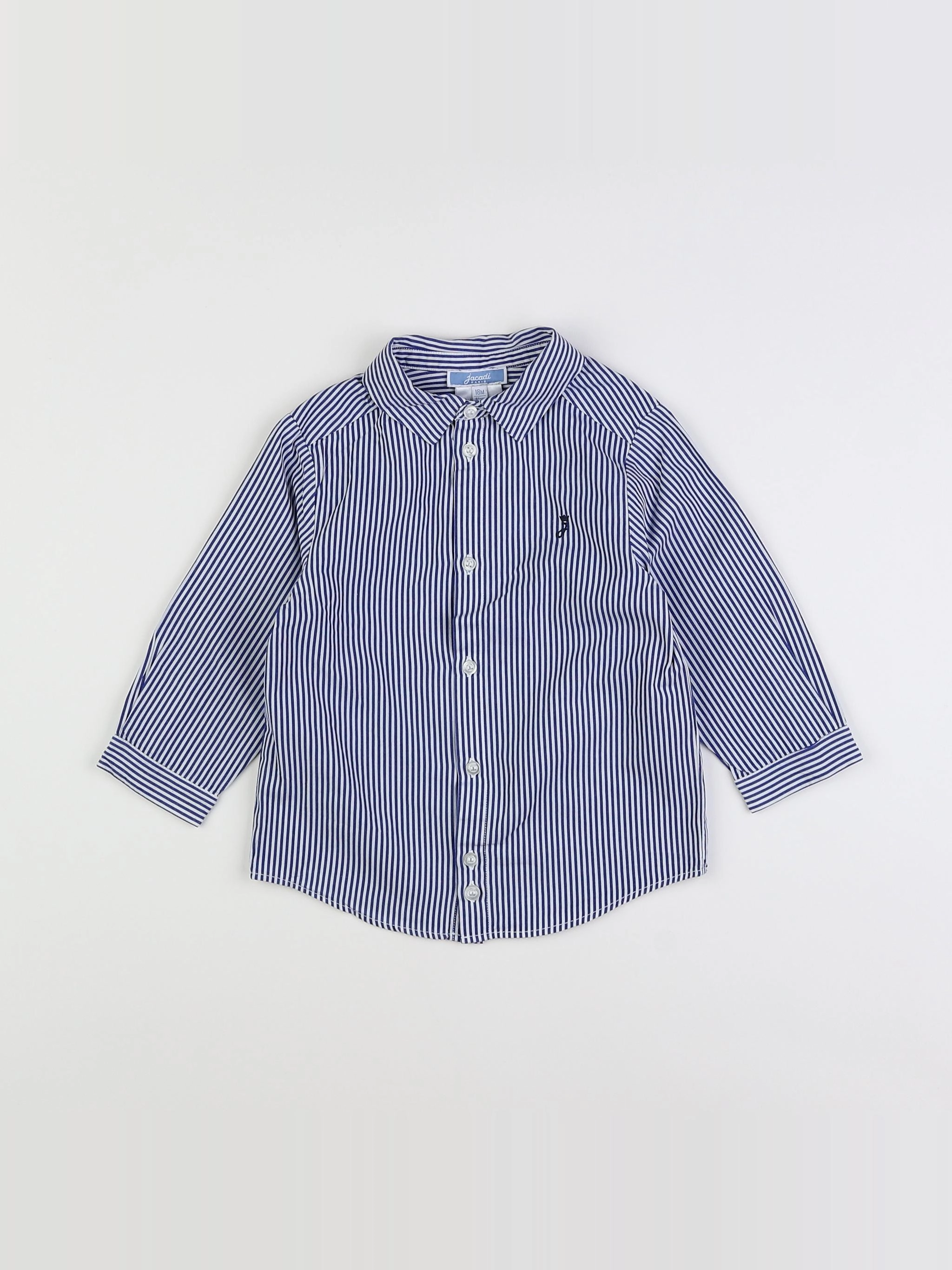Jacadi - chemise bleu, blanc - 18 mois