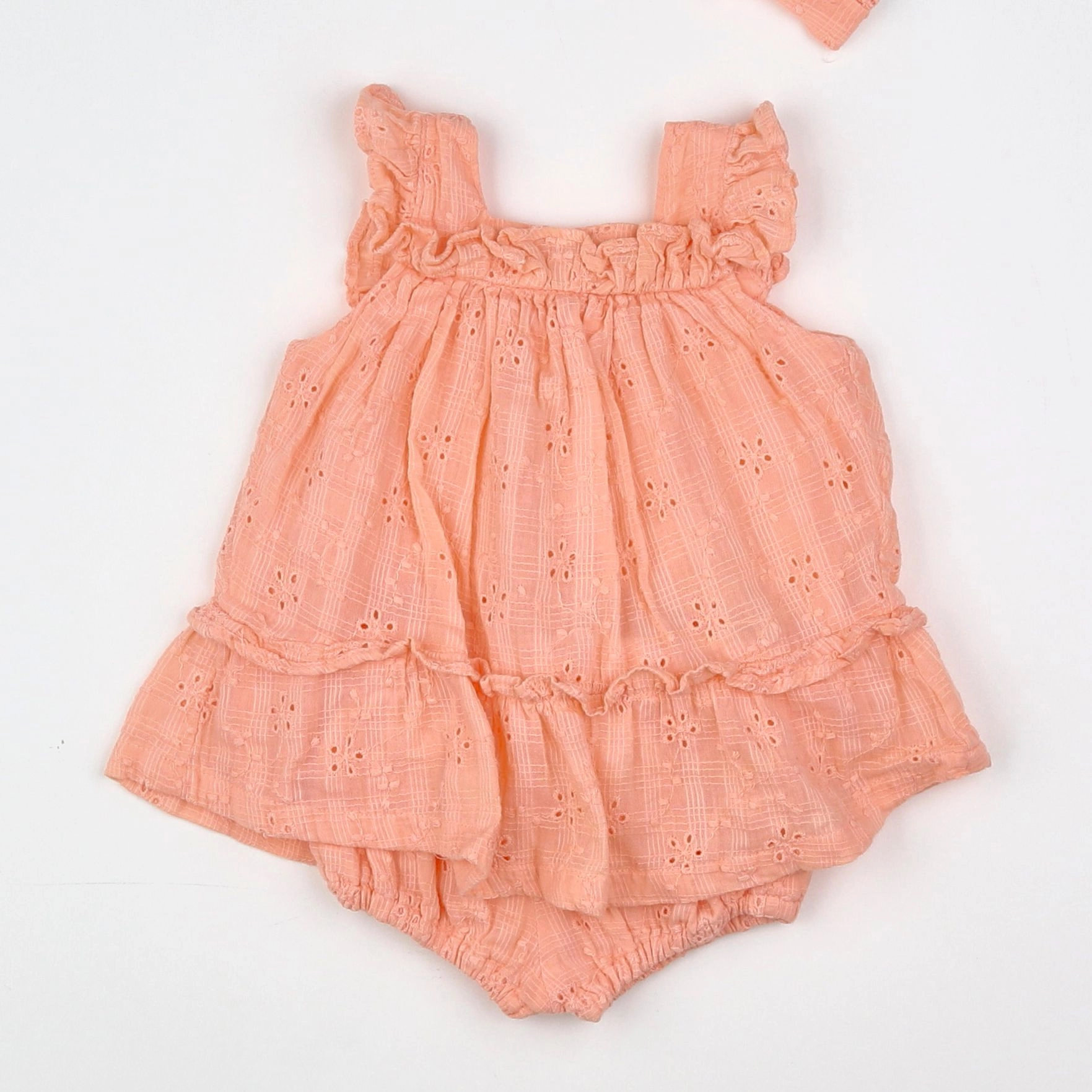 Vertbaudet - ensemble orange, rose - 3 mois