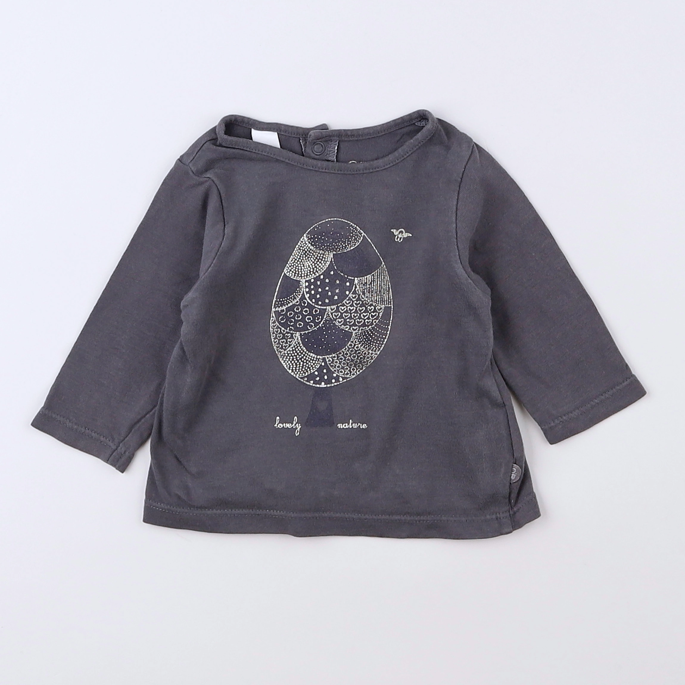 Zara - tee-shirt gris - 3 mois