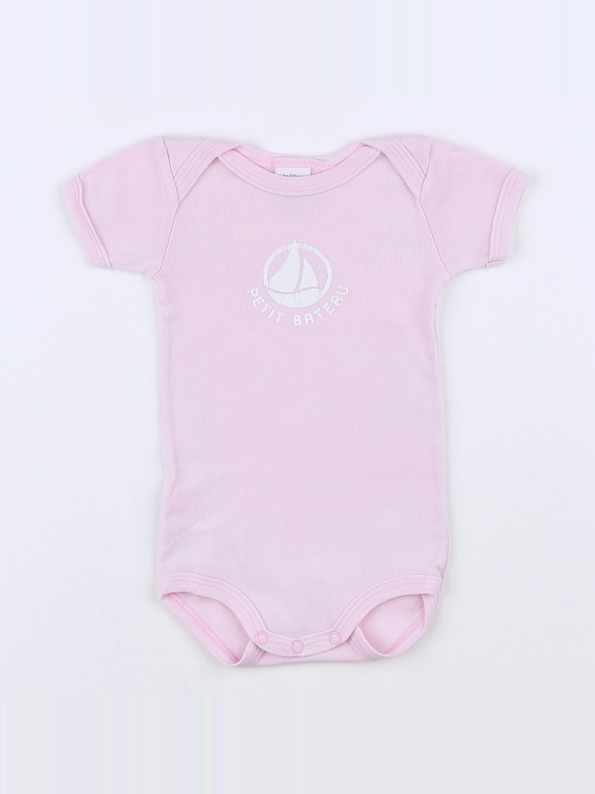 Petit Bateau - body rose - 3 mois