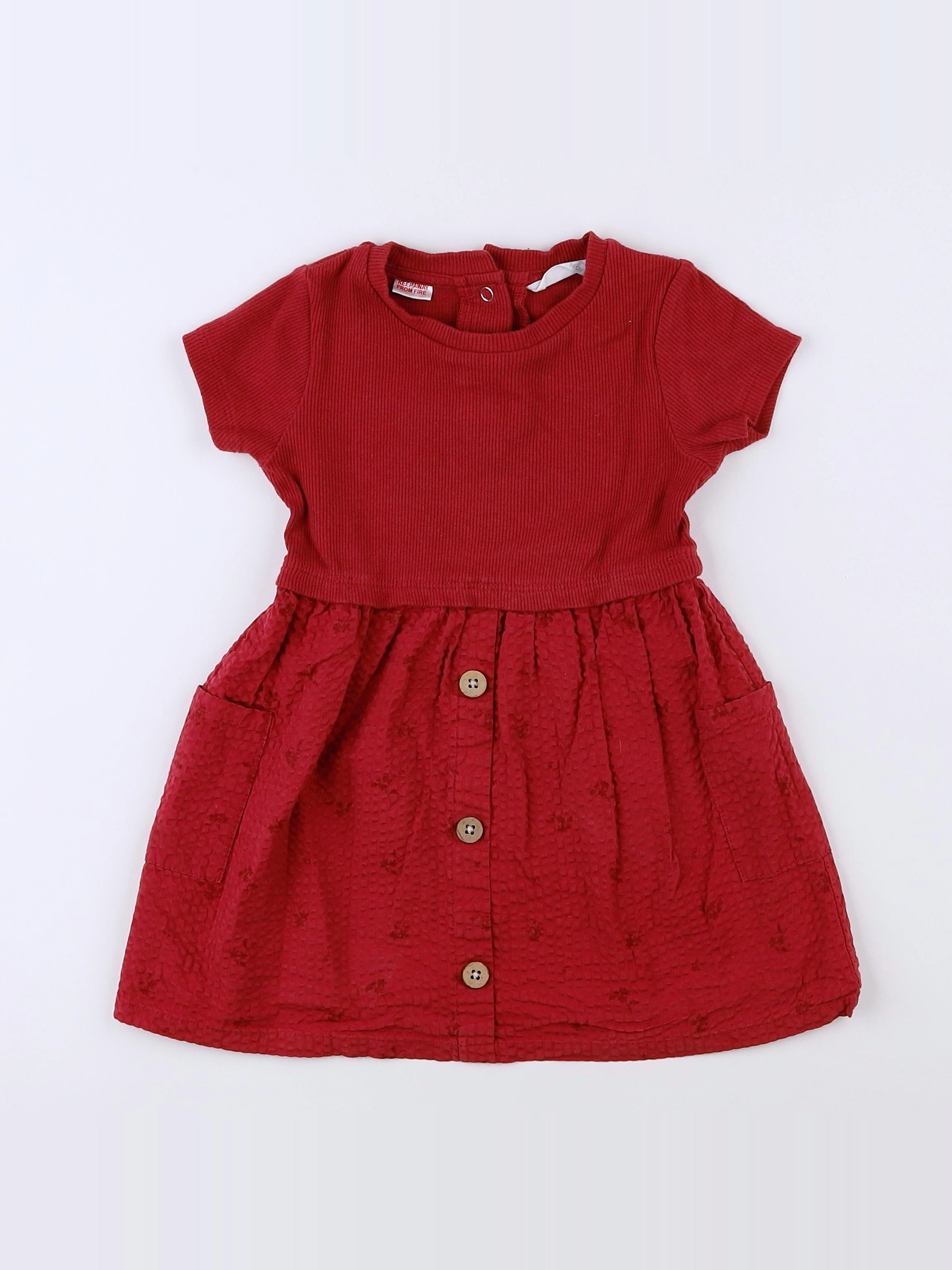 Mango - robe rose - 12/18 mois