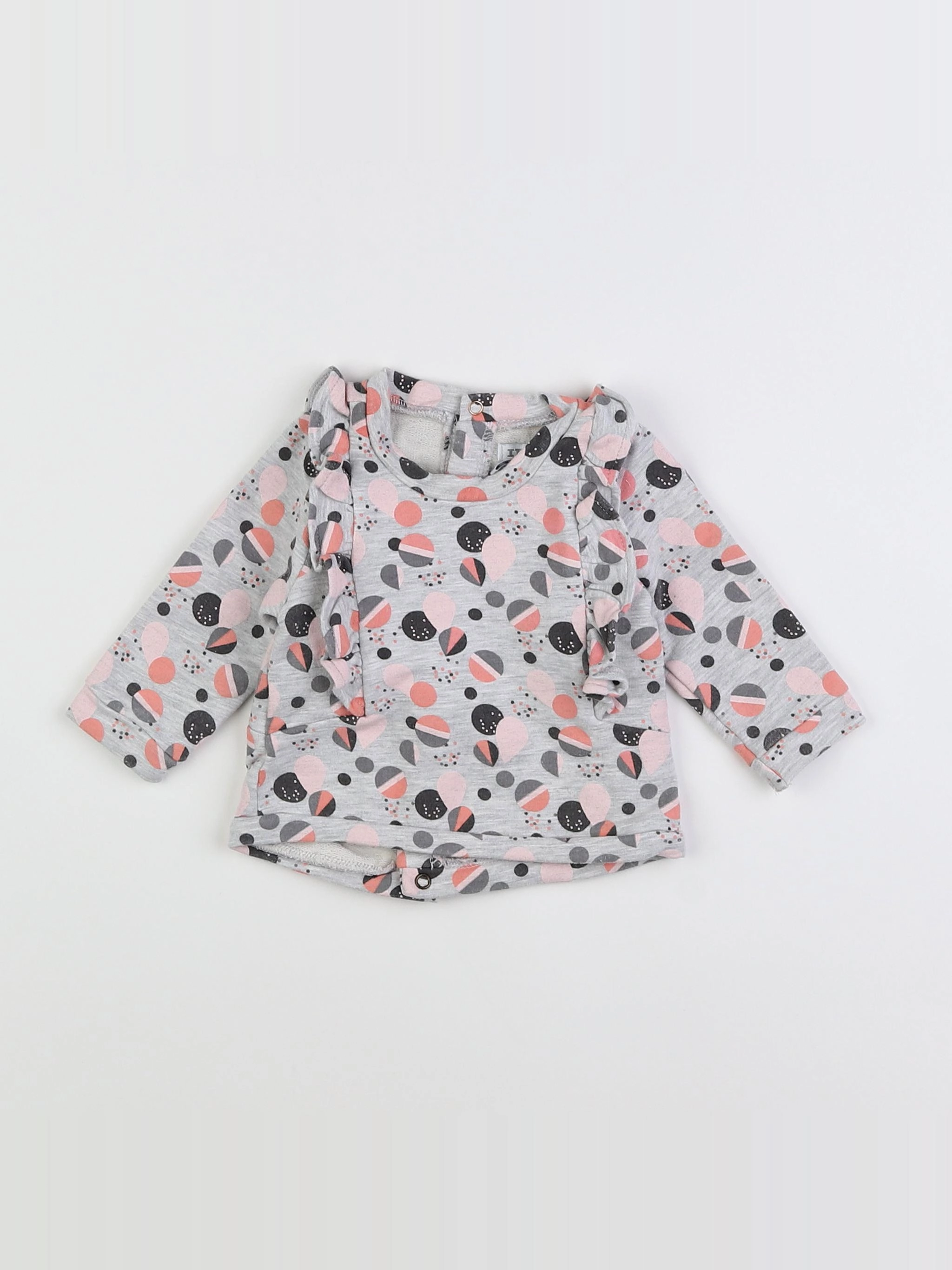 IKKS - sweat gris - 3 mois