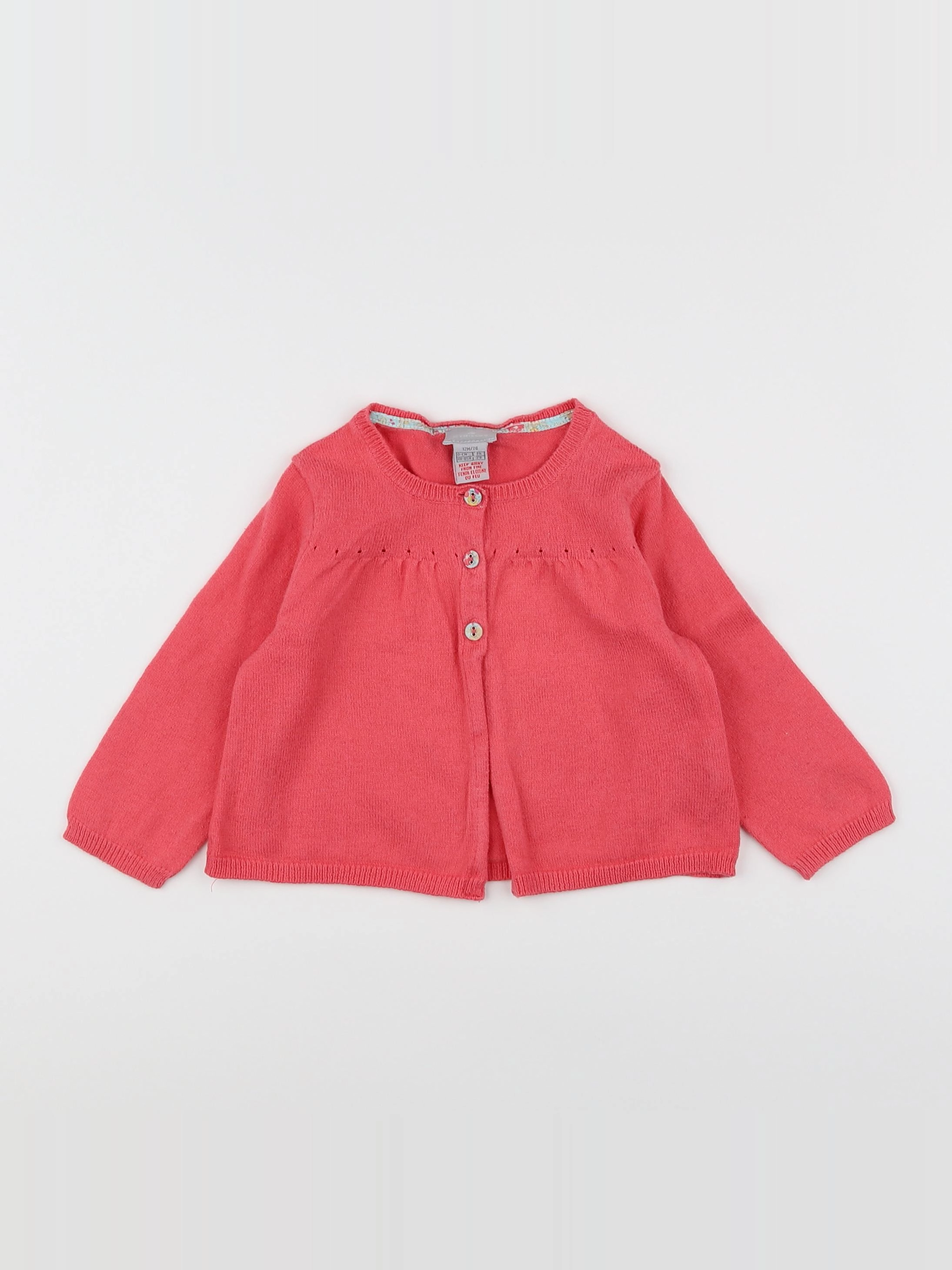 Cyrillus - gilet rose - 12 mois