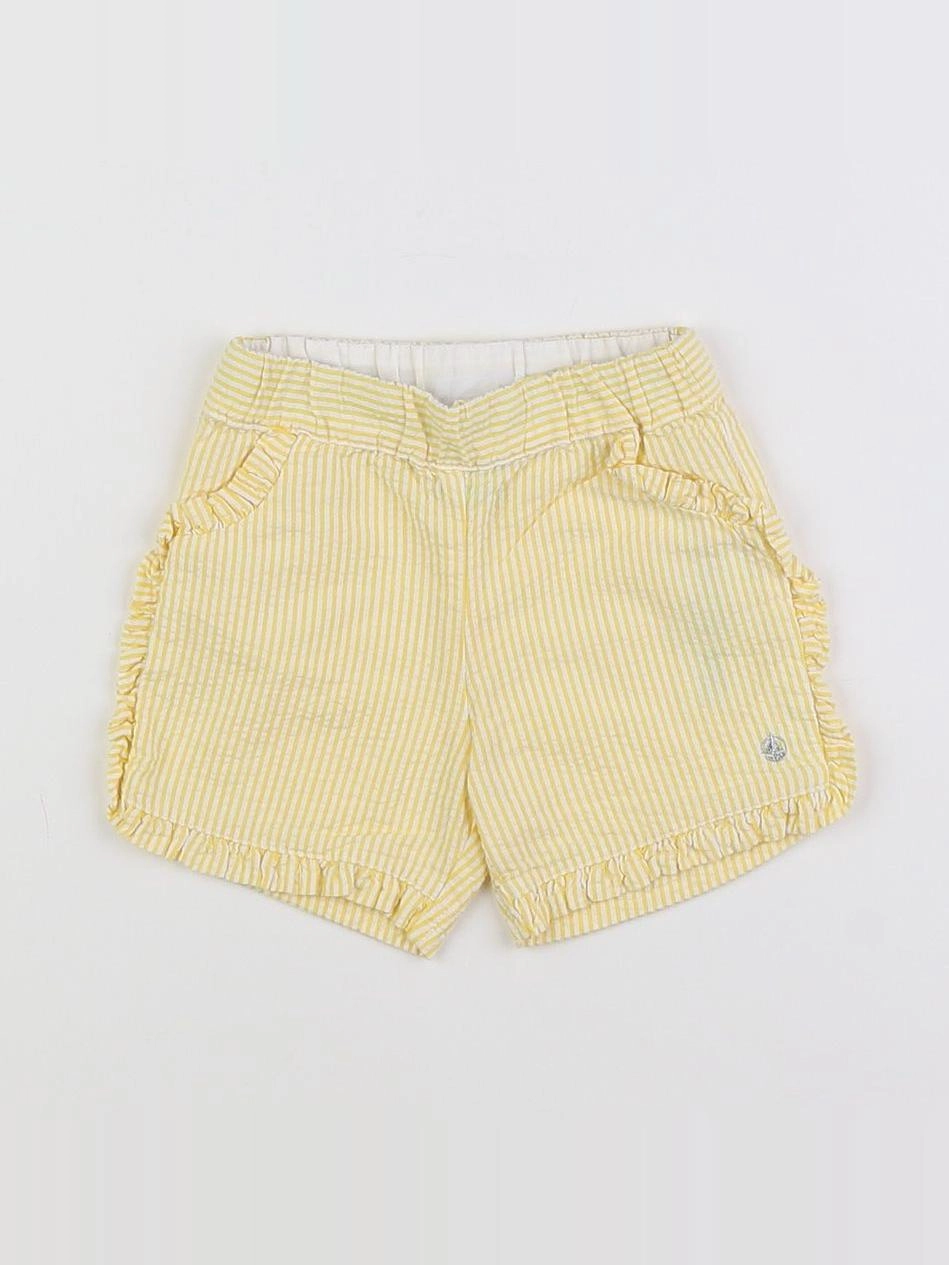 Petit Bateau - short jaune - 6 mois