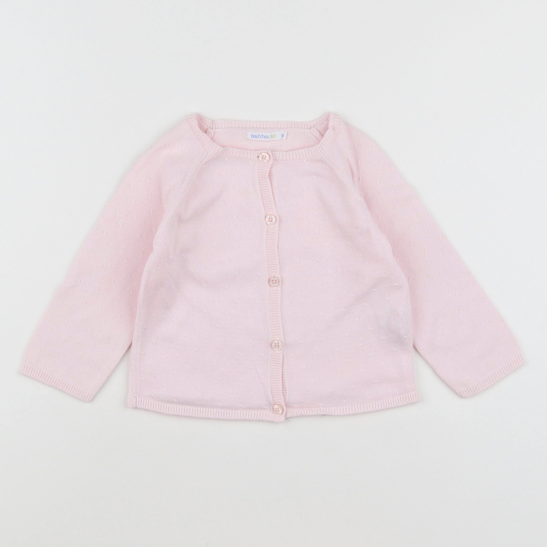 Boutchou - gilet rose - 12 mois