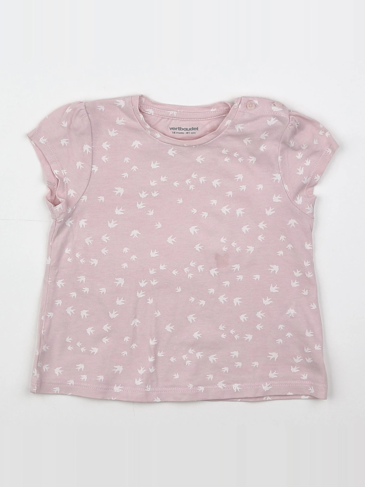 Vertbaudet - tee-shirt rose - 18 mois