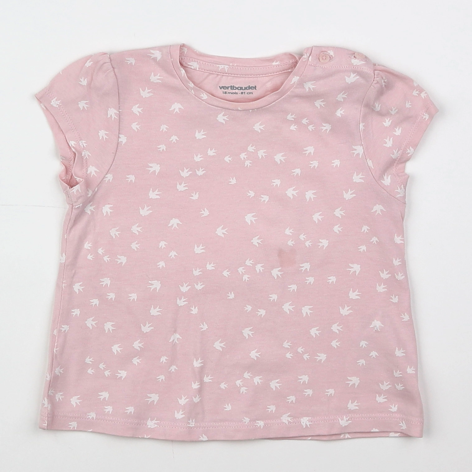Vertbaudet - tee-shirt rose - 18 mois