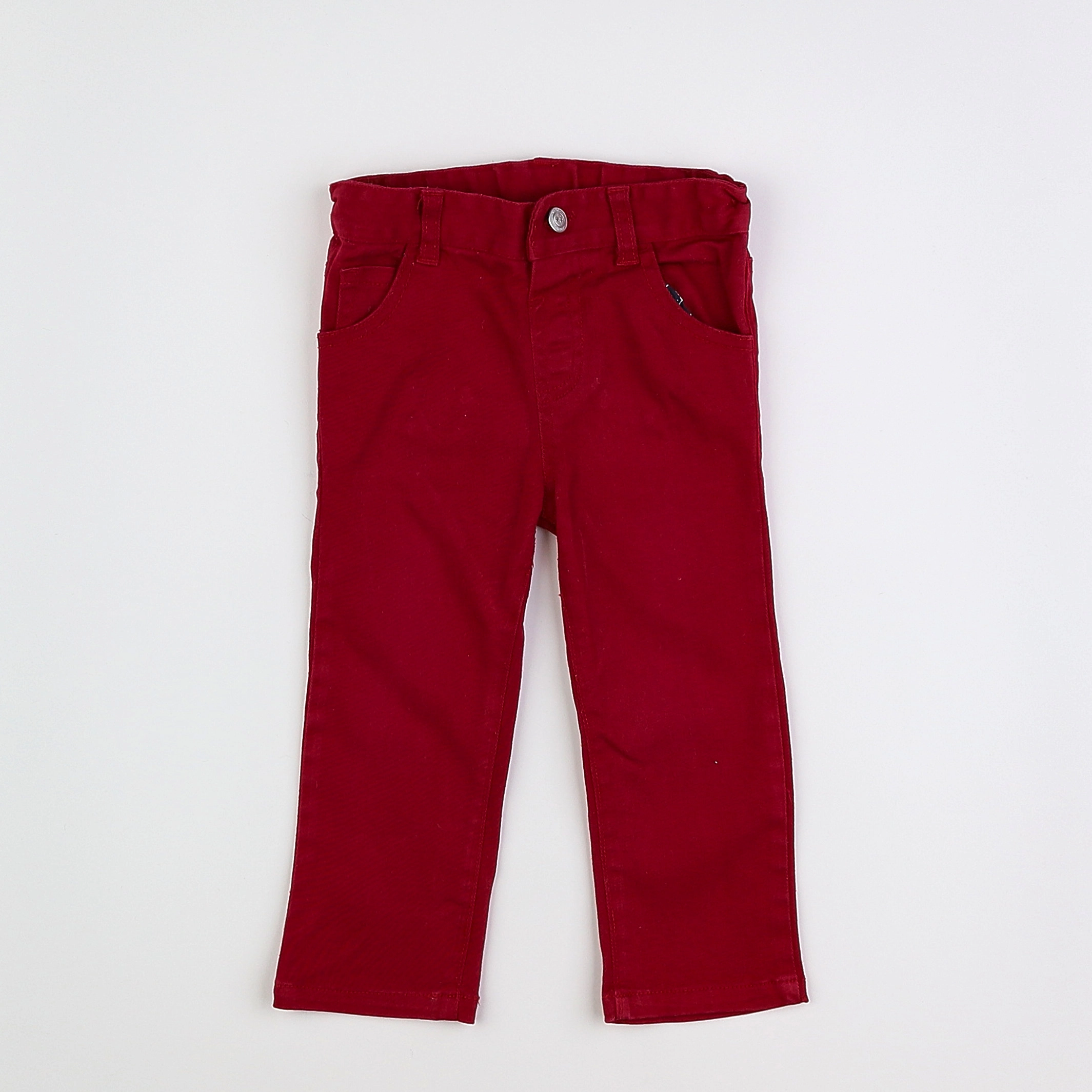 Natalys - pantalon rouge - 18 mois