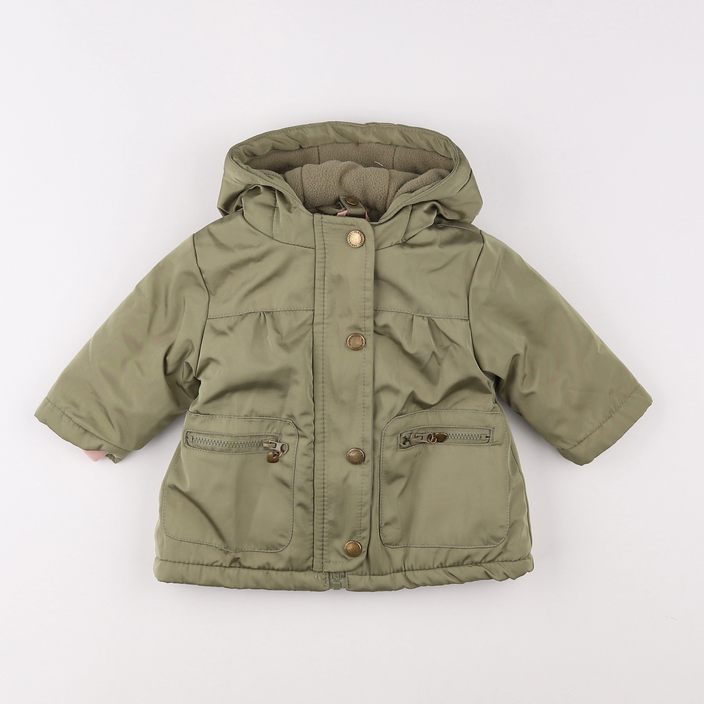 Vertbaudet - parka vert - 3 mois