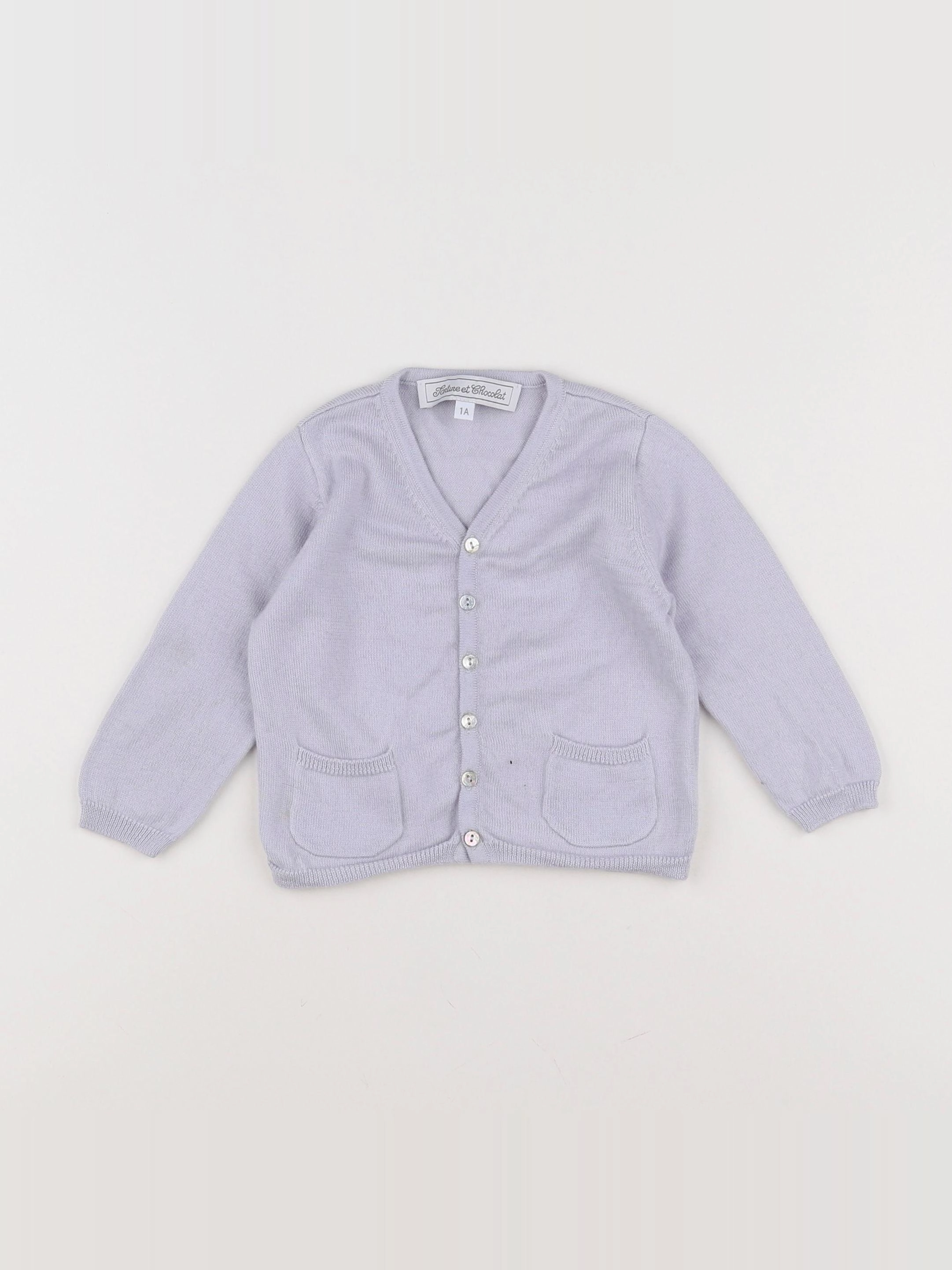 Tartine & Chocolat - gilet gris - 12 mois