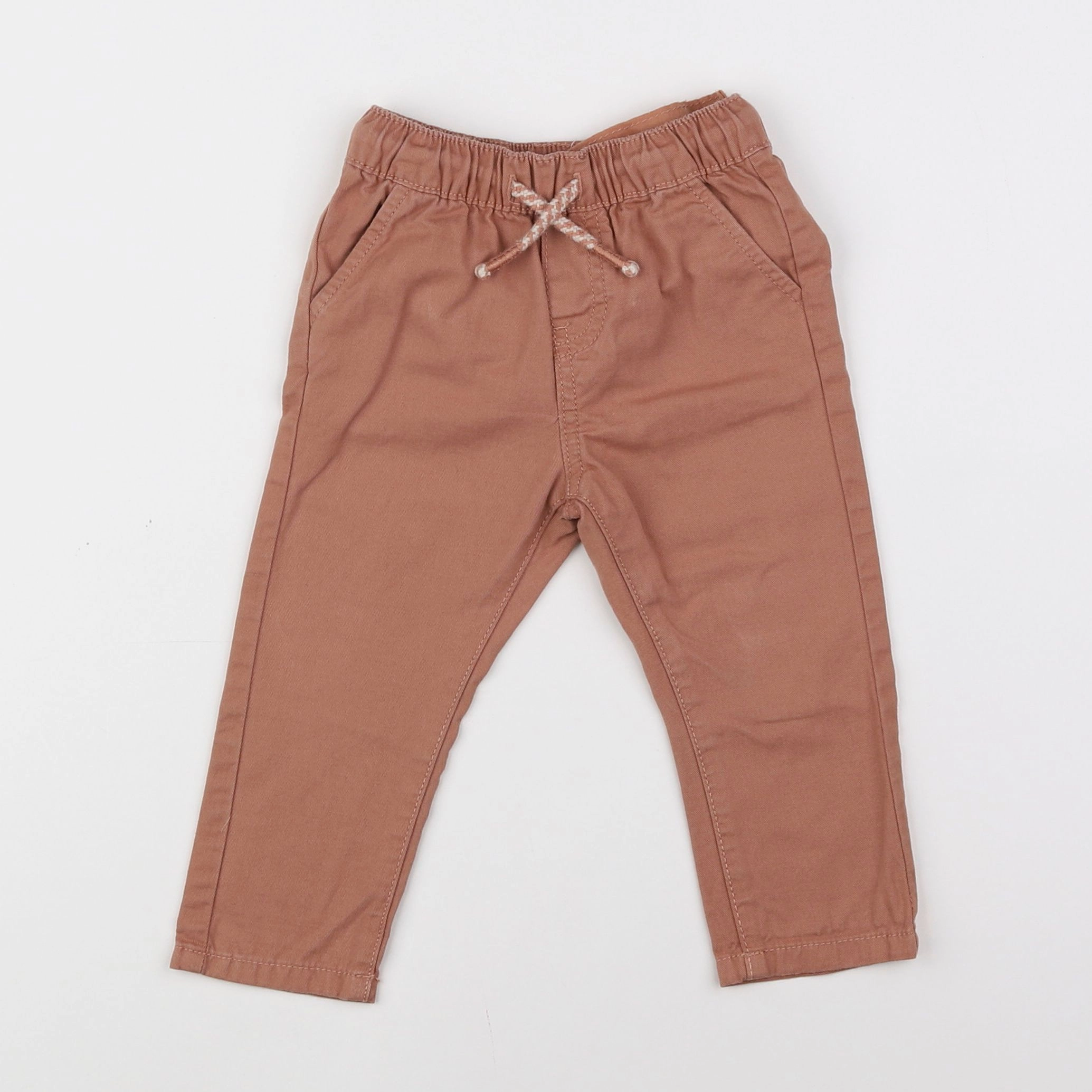 Vertbaudet - pantalon marron - 12 mois