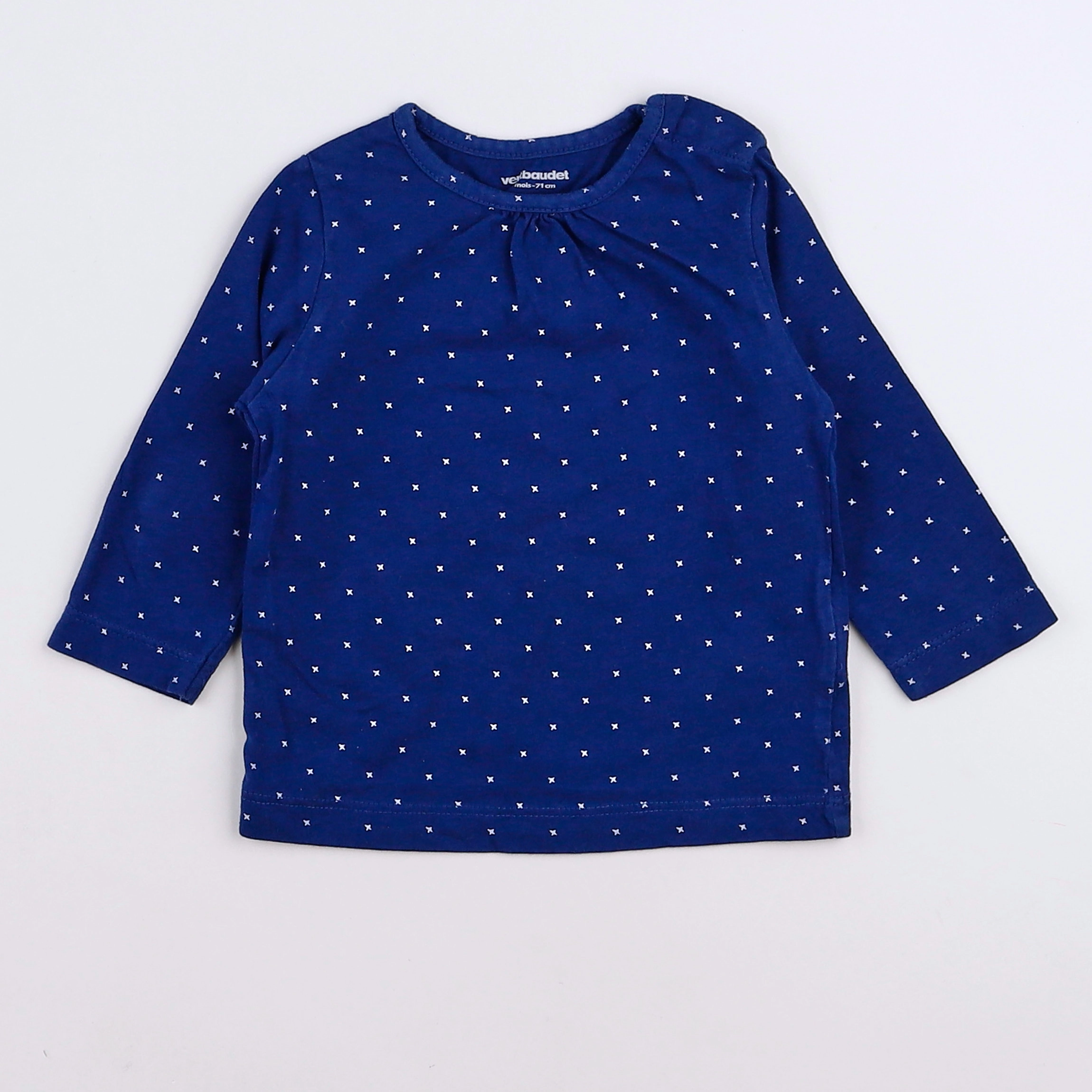 Vertbaudet - tee-shirt bleu - 9 mois