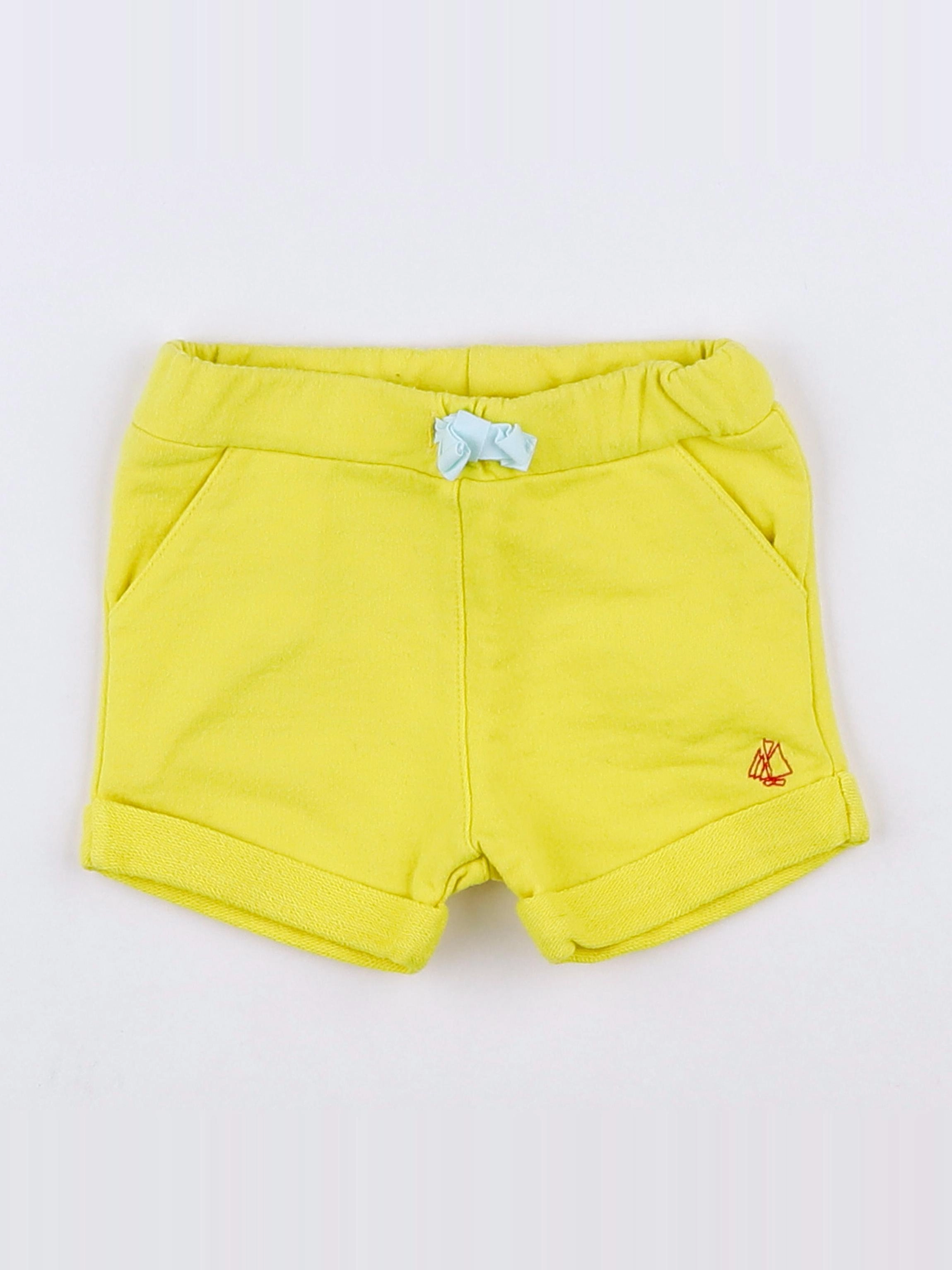 Petit Bateau - short jaune - 3 mois