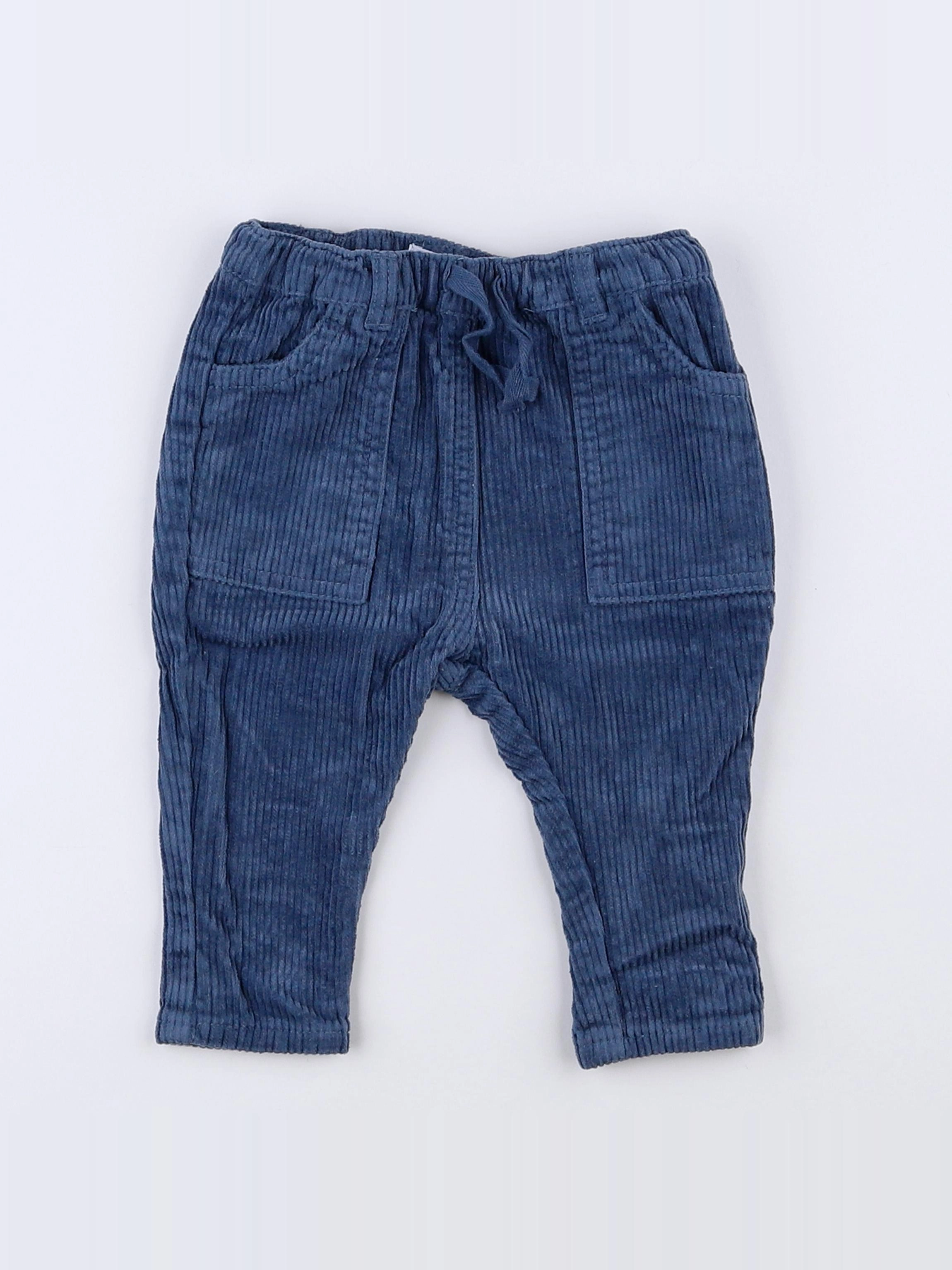 Vertbaudet - pantalon bleu - 3 mois