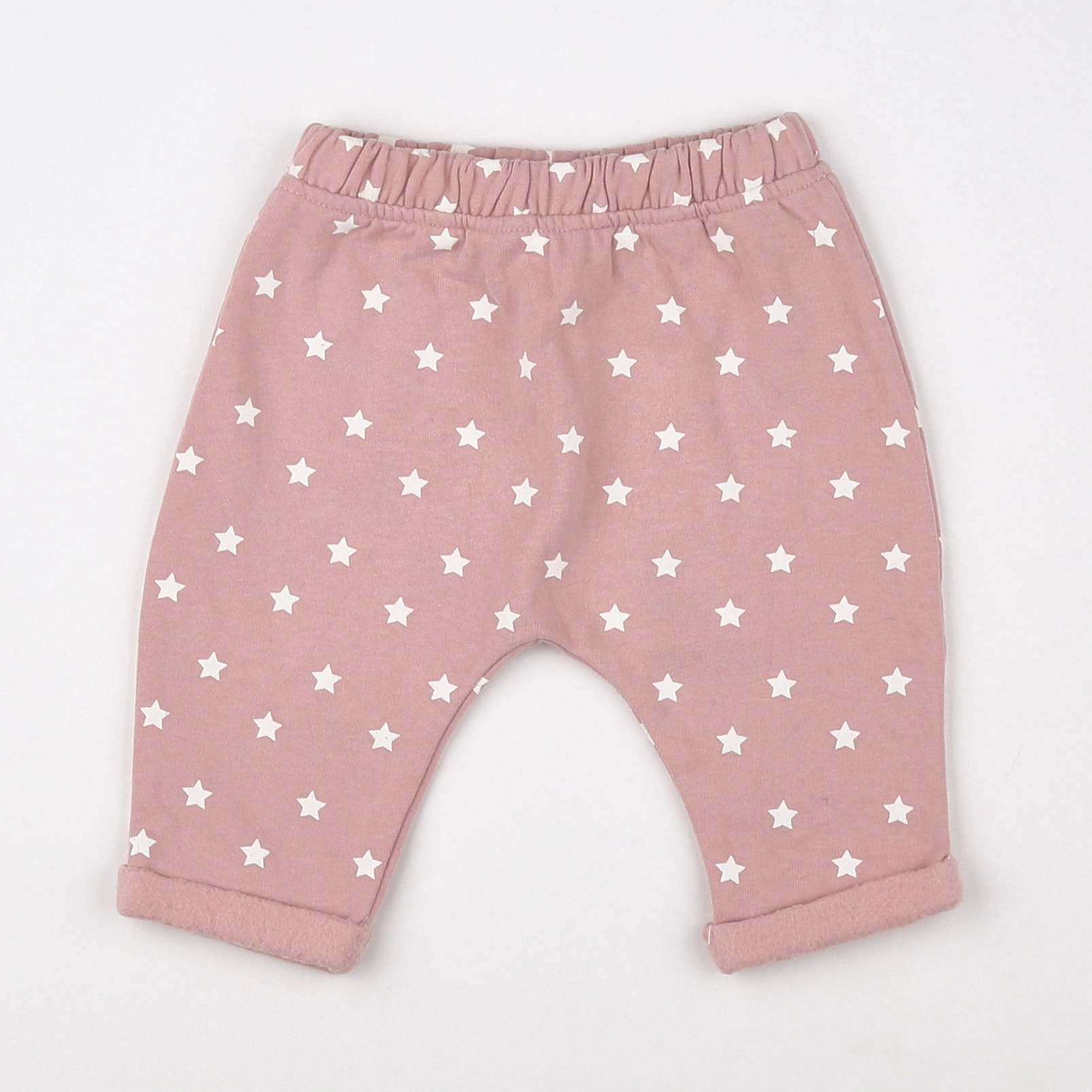 Vertbaudet - sarouel doublé rose - 3 mois