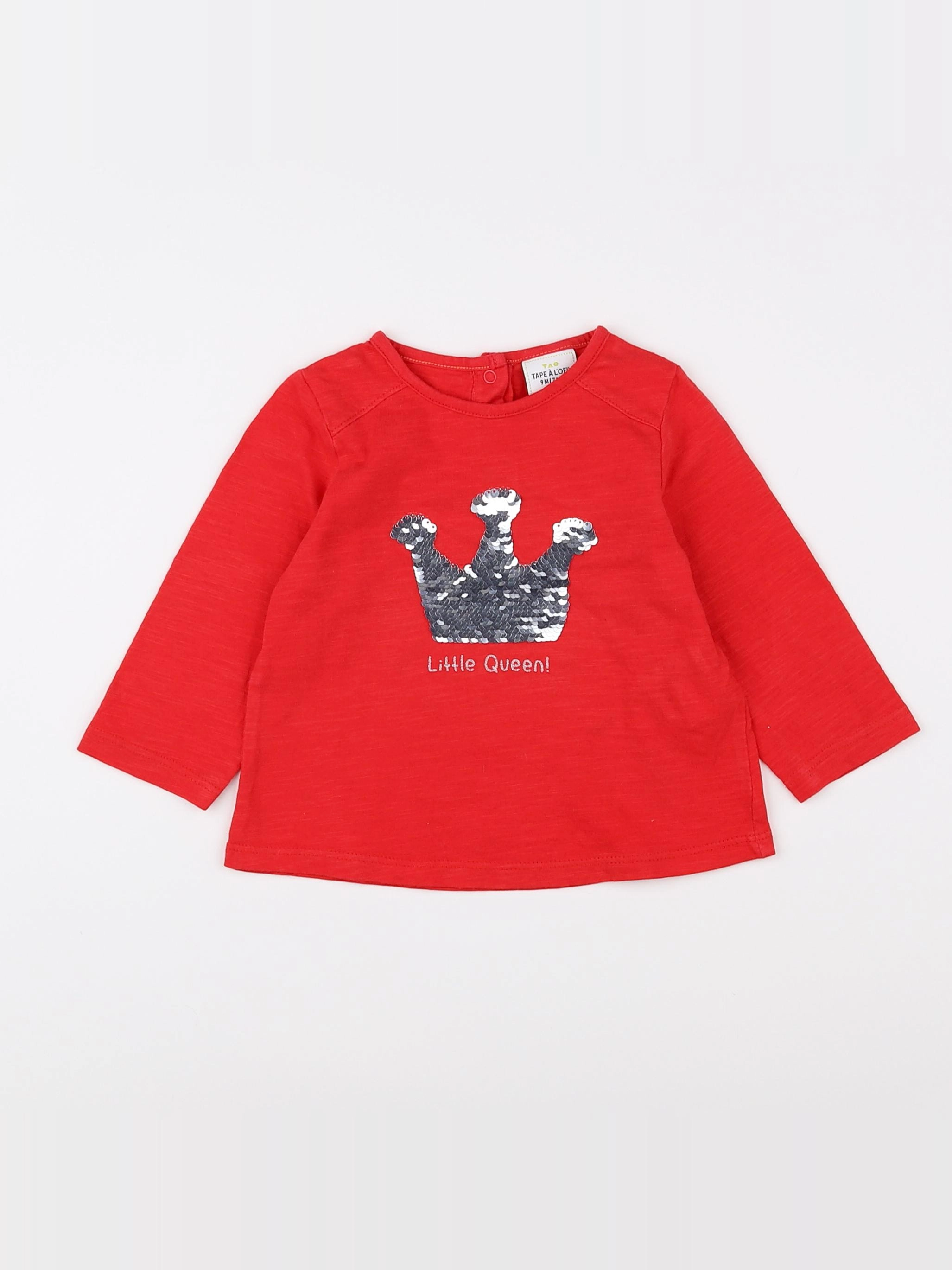 Tape à l'oeil - tee-shirt rouge, argent - 9 mois