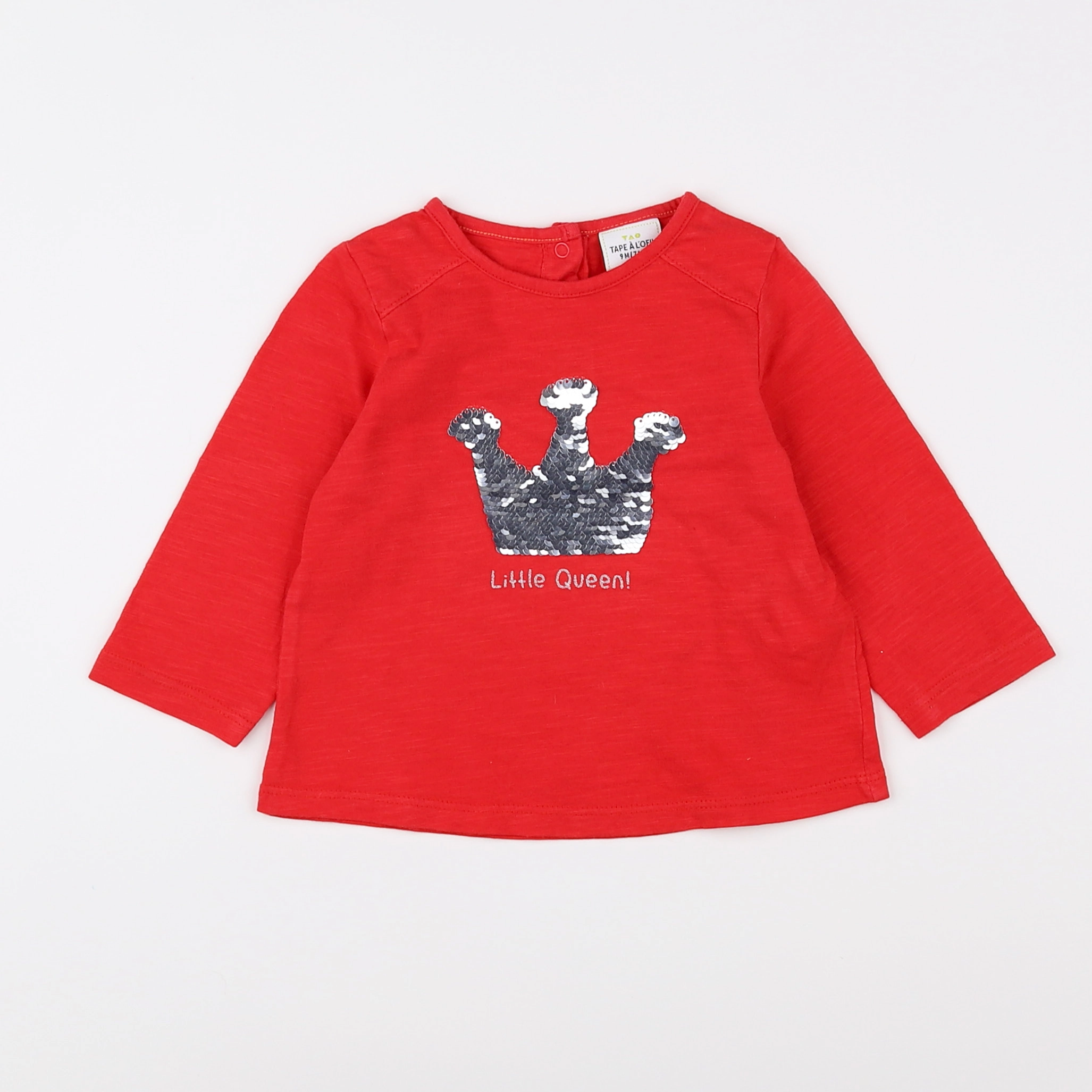 Tape à l'oeil - tee-shirt rouge, argent - 9 mois