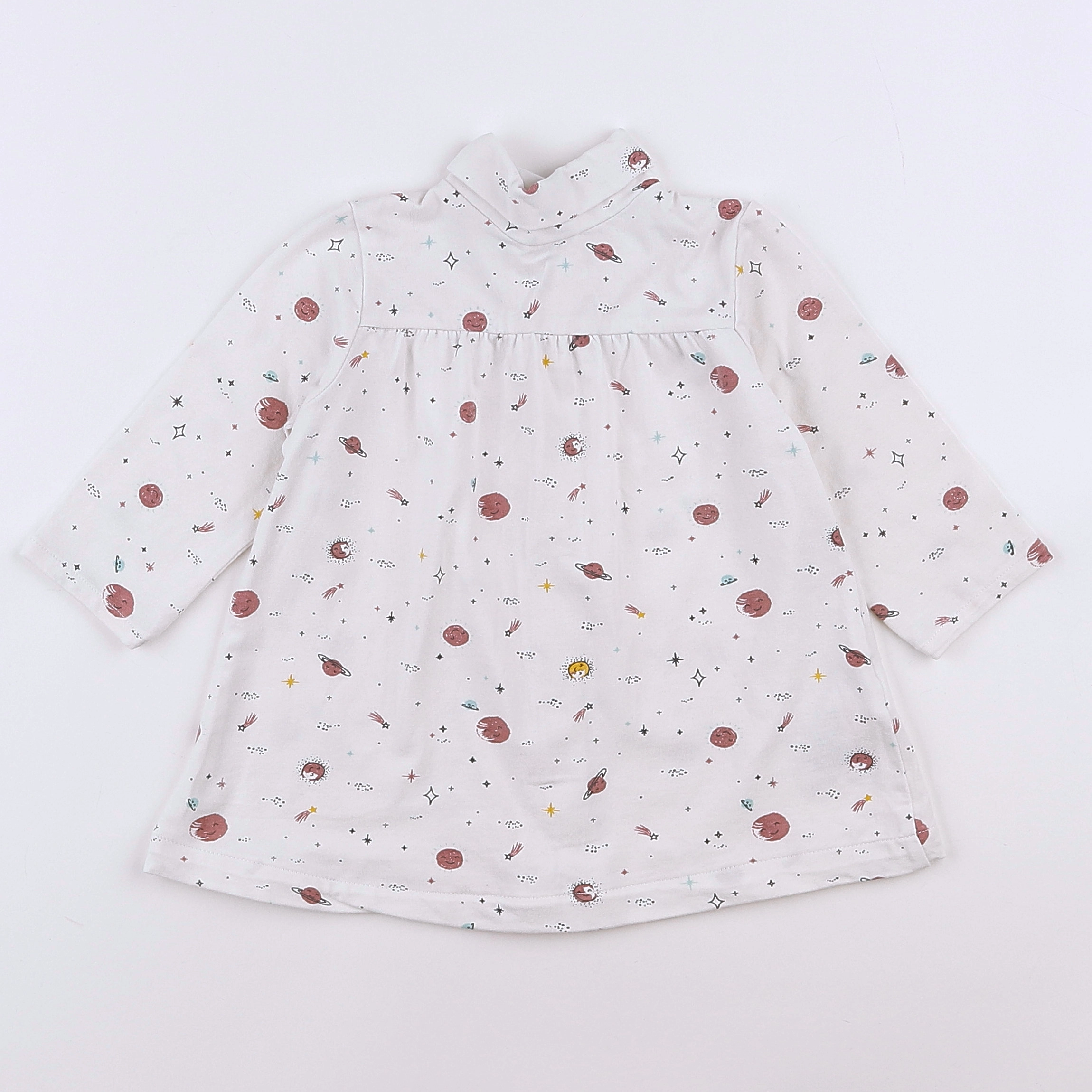 Vertbaudet - robe beige - 9 mois
