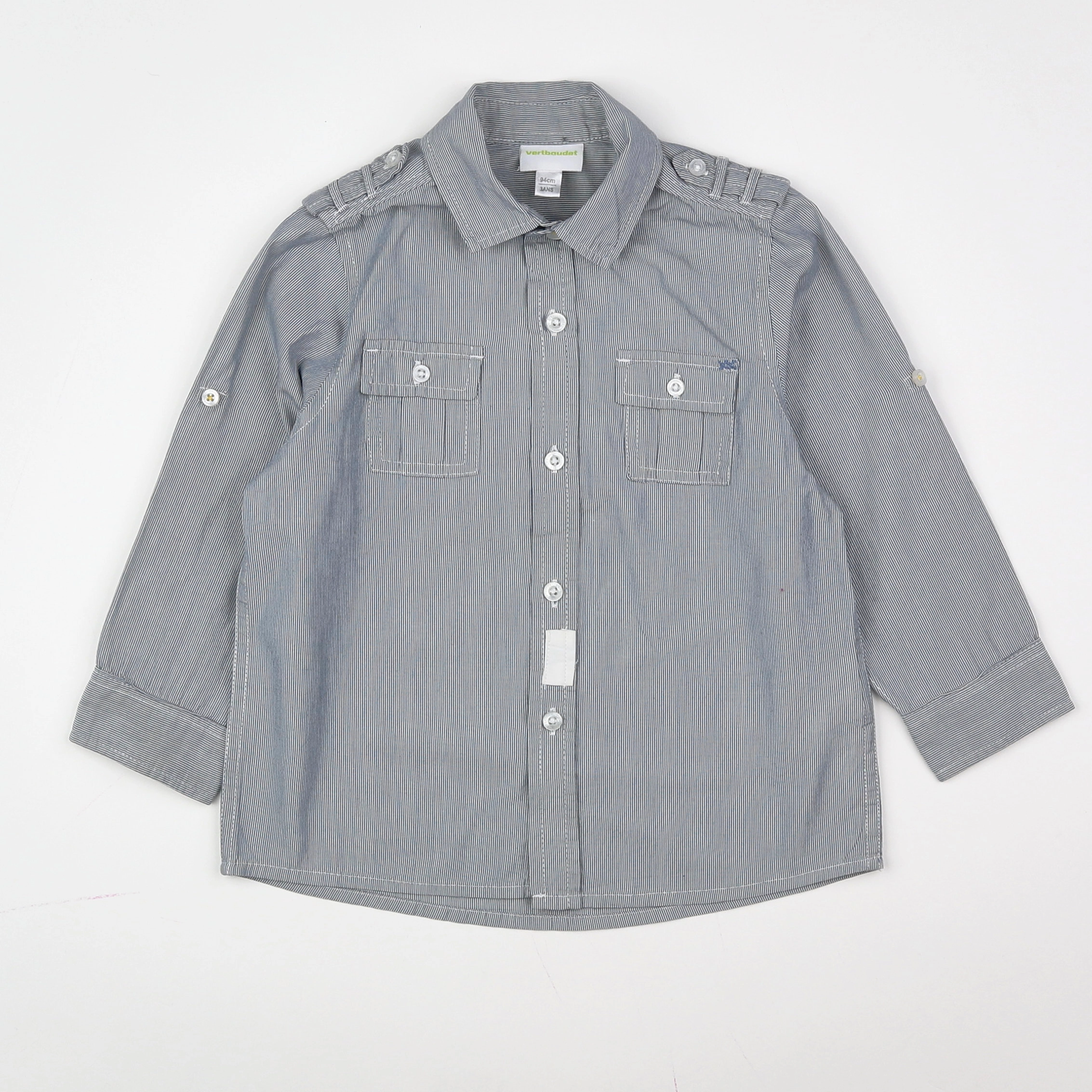 Vertbaudet - chemise gris - 3 ans
