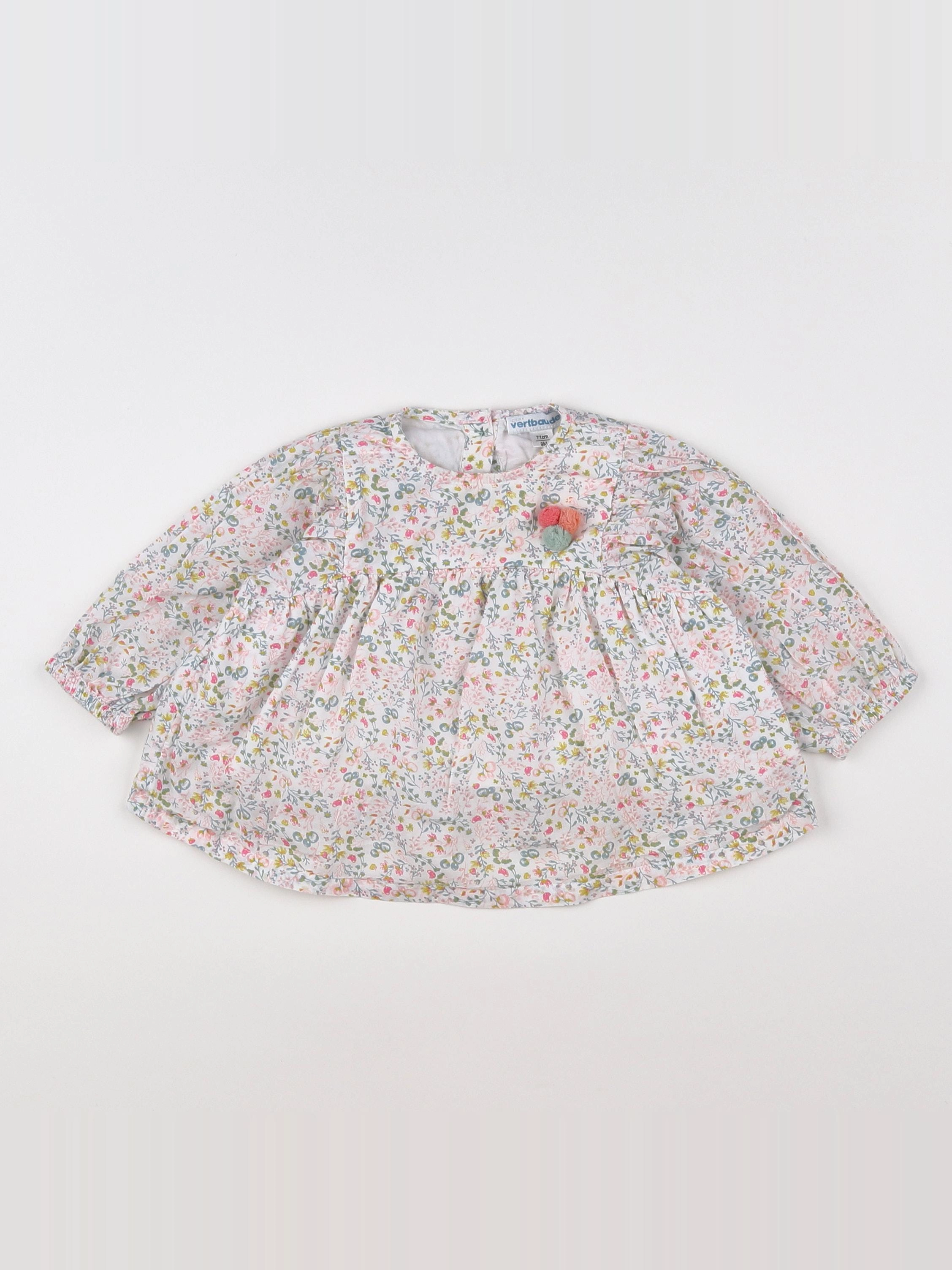 Vertbaudet - blouse multicolore - 9 mois